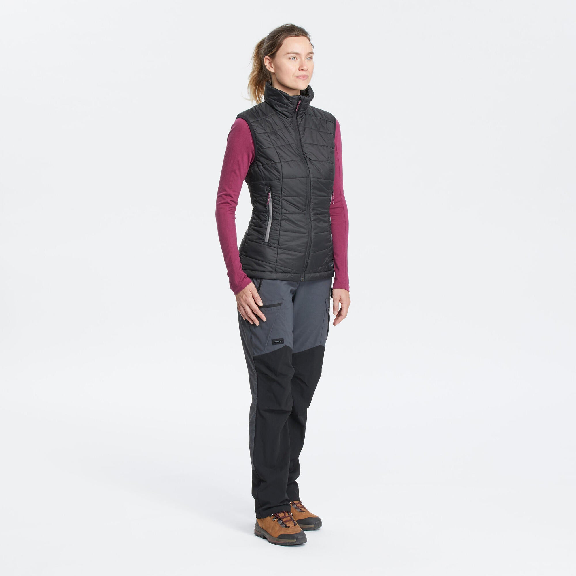 Forclaz Women's MT100 Lightweight Synthetic Insulated Vest for Hiking, Camping & Outdoor Activities | Warm & Comfortable Winter Layering