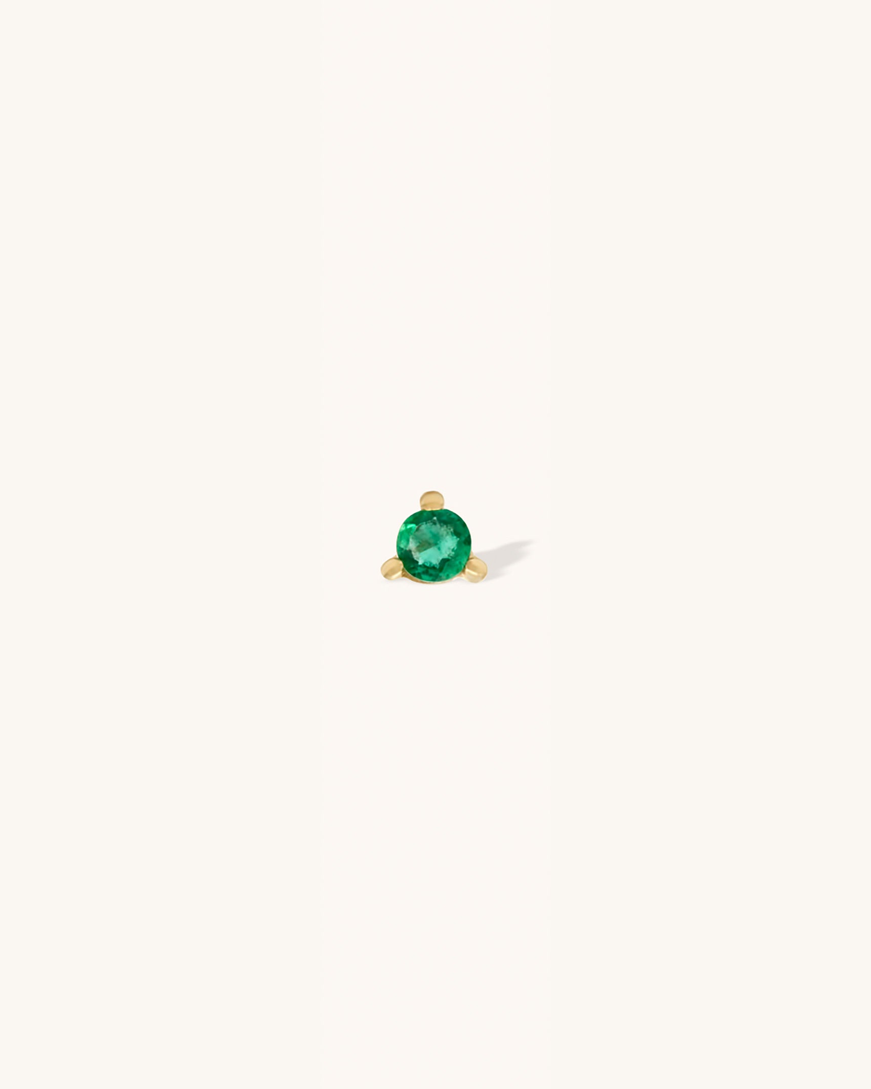 Emerald Birthstone Stud Earrings - 14K Gold Plated Genuine Emerald Gemstone Earrings for Women - Perfect for Birthdays, Anniversaries & Special Occasions