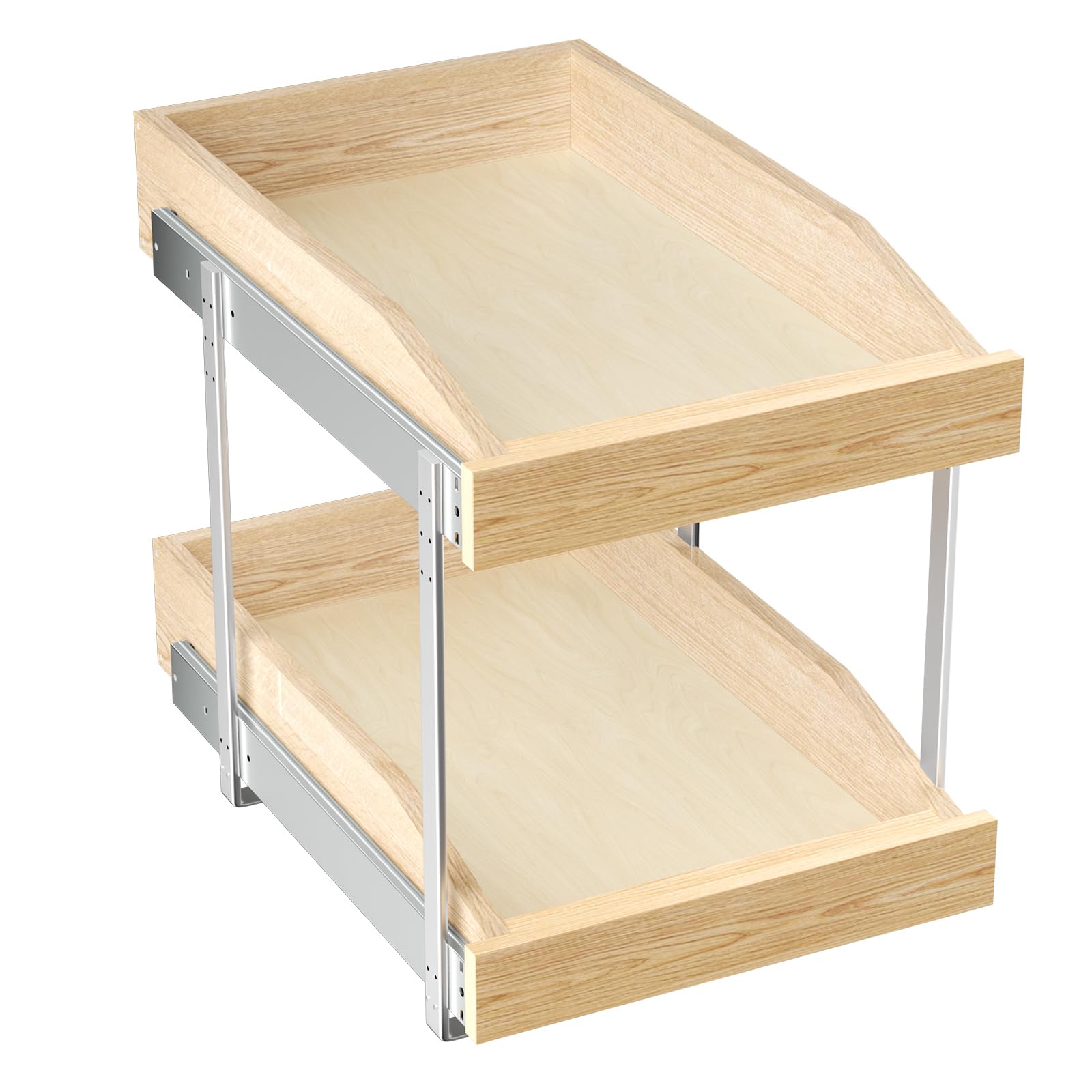 LOVMOR 2-Tier Soft Close Pull Out Cabinet Organizer 13.5