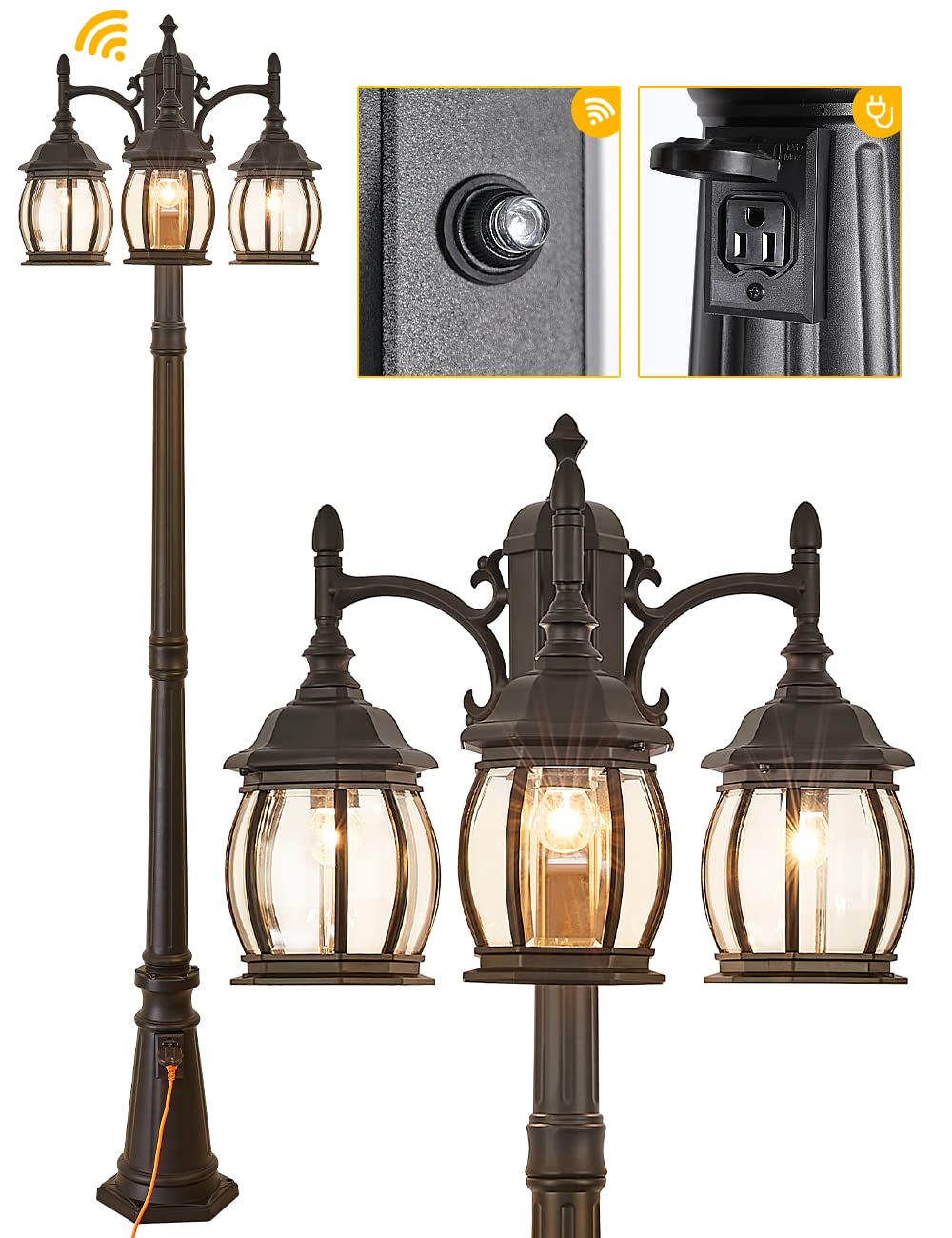 Vintage Outdoor Post Light 82.7
