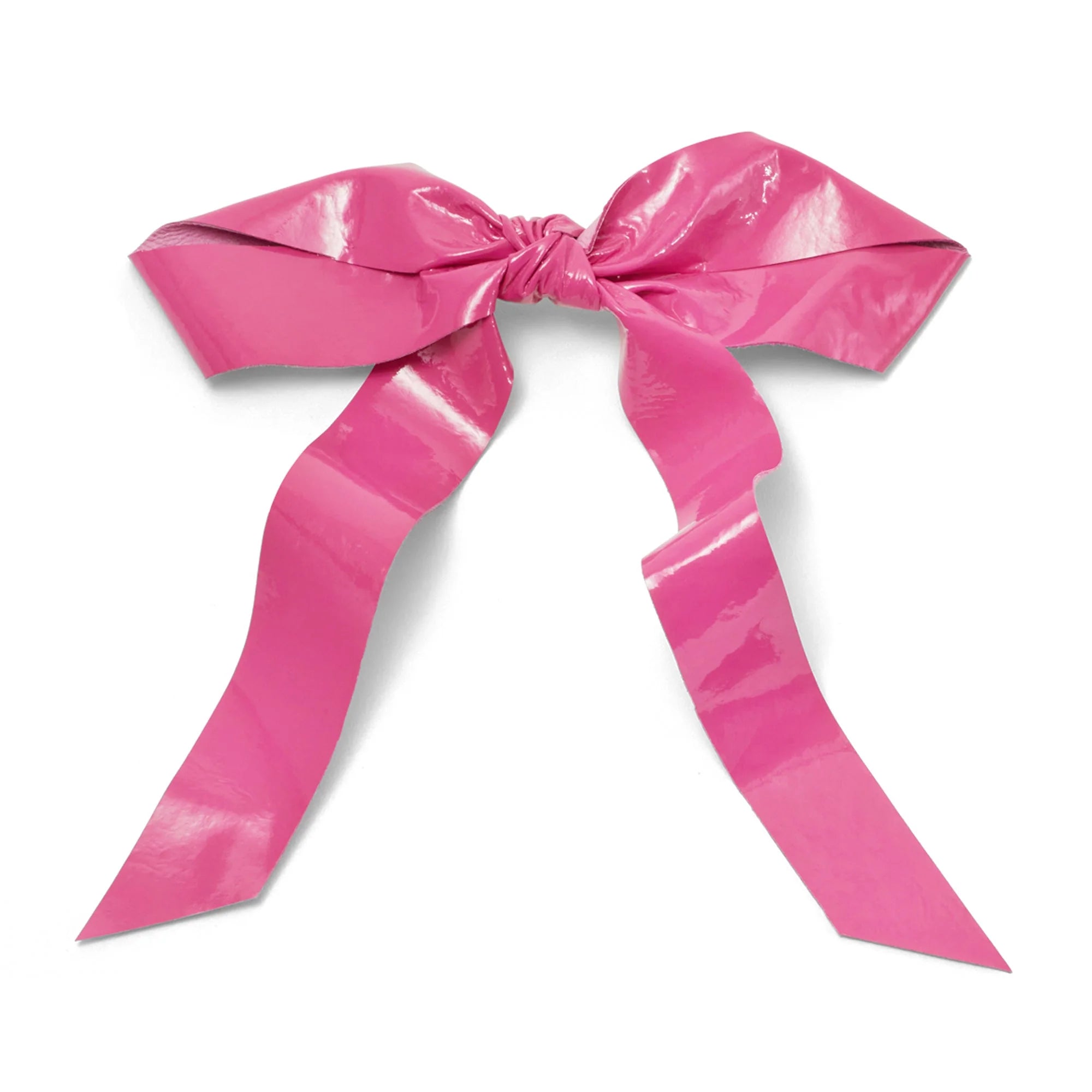 Patent Leather Kim Bow - Stylish Women's Hair Accessory for Parties, Weddings & Everyday Wear