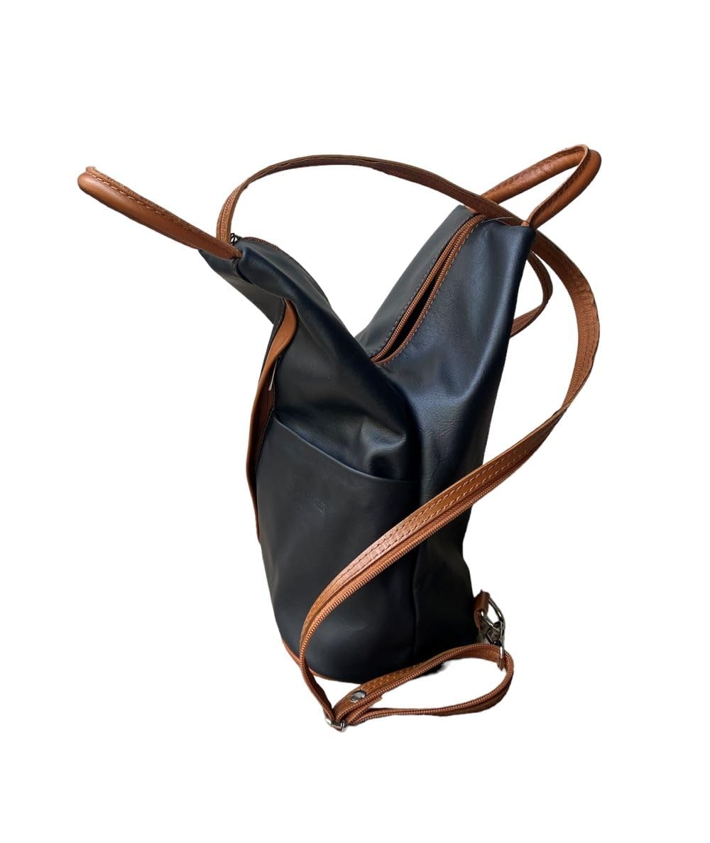 Stylish Convertible Leather Backpack Purse for Women - Durable & Versatile Crossbody Bag for Travel, Work & Daily Use
