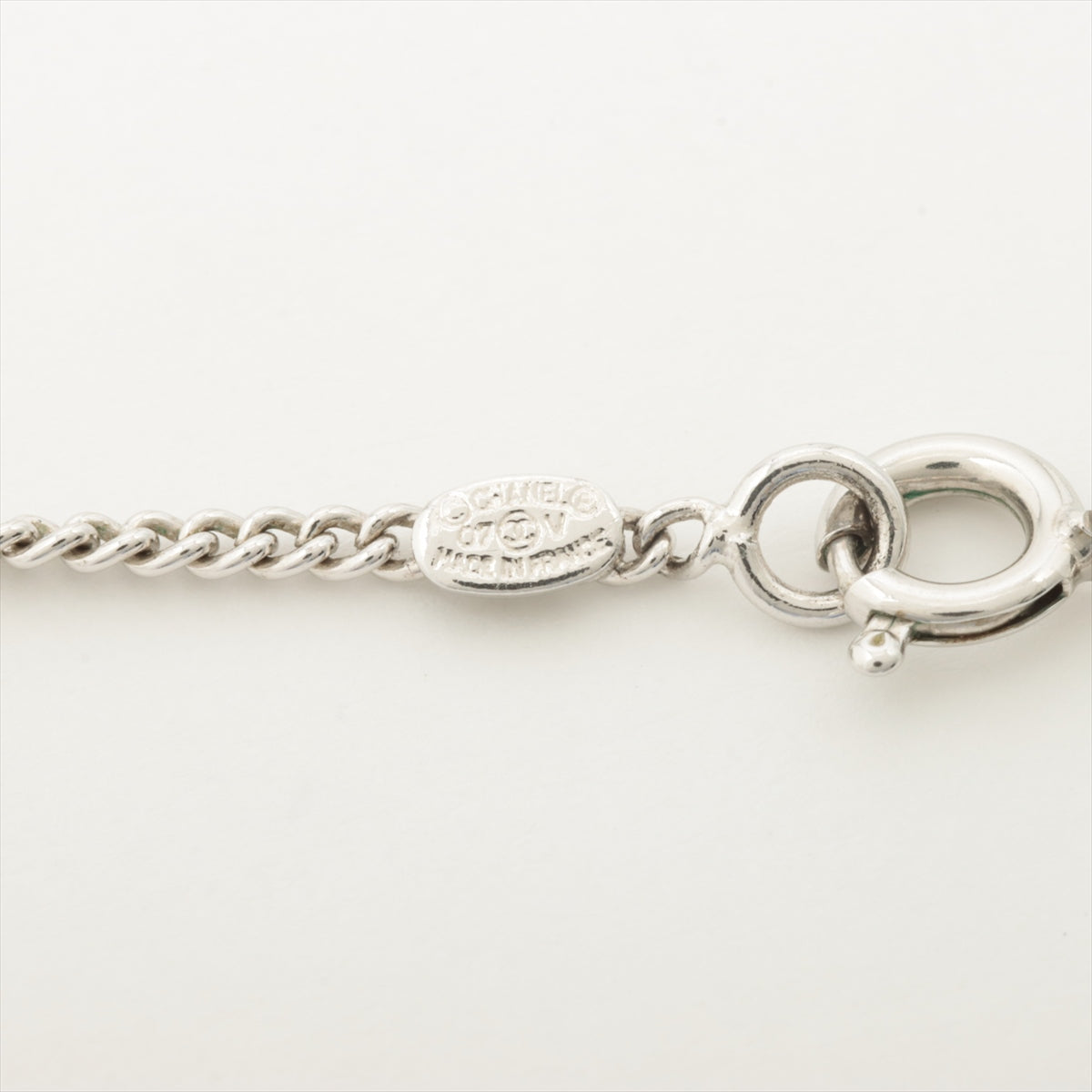 Chanel CC Silver Rhinestone Necklace - Elegant Costume Jewelry for Women | Perfect for Parties, Weddings & Special Occasions