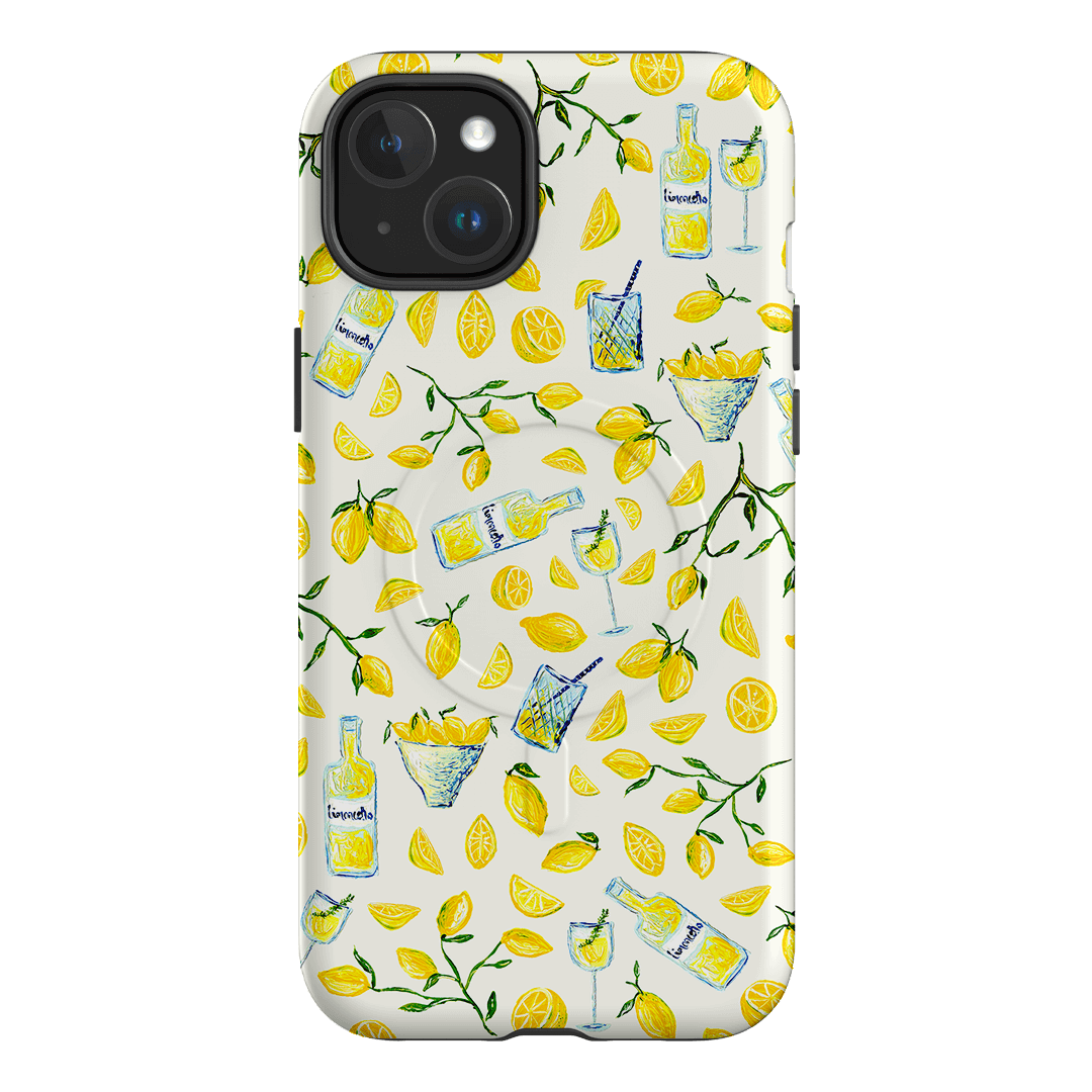 Limone Lemon Shockproof Phone Case for iPhone 15 Pro Max - Cute Citrus Fruit Design, Slim Protective Cover with Raised Edges - Perfect for Summer, Beach & Outdoor Activities