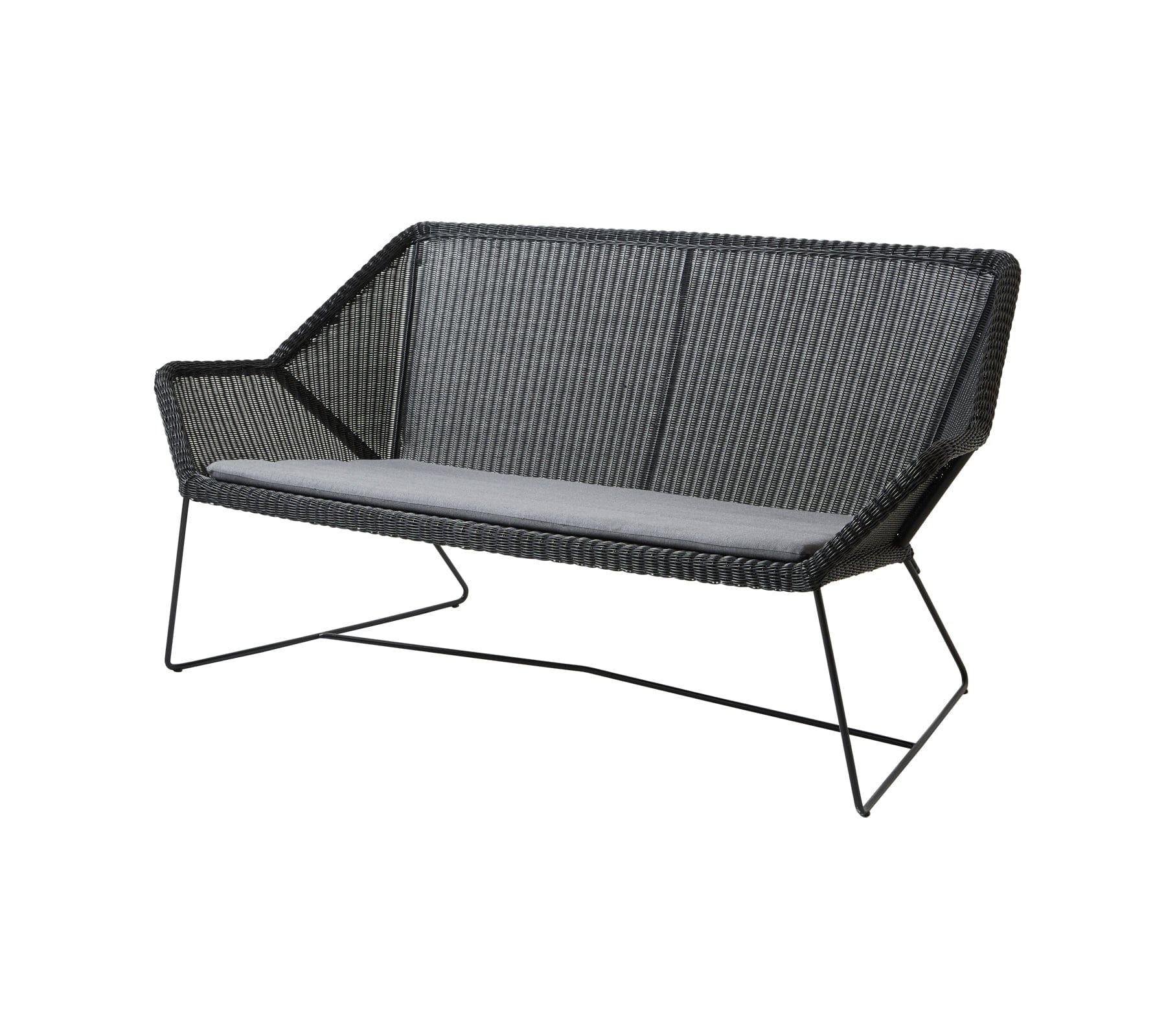 Breeze 2-Seater Outdoor Garden Sofa - Waterproof Wicker Patio Furniture Set for Backyard, Porch & Poolside Relaxation
