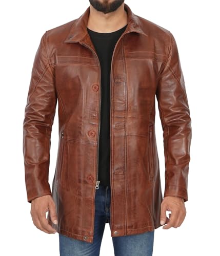 Bristol Cognac Leather Jacket Men