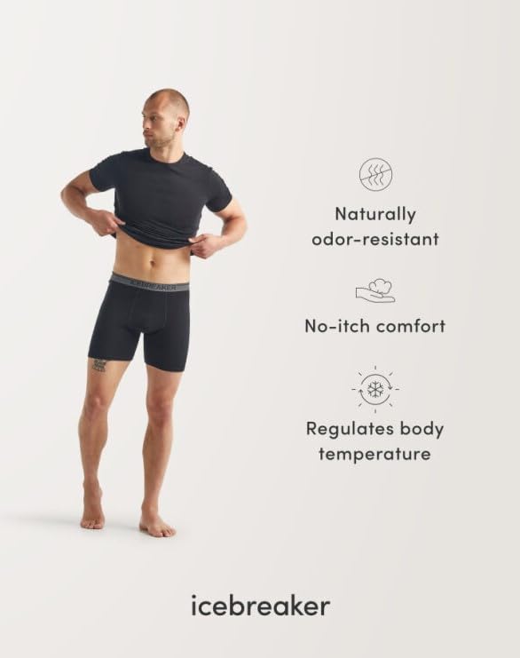 Icebreaker Merino Men's Anatomica Boxer Briefs with Fly - Soft Wool Underwear for Travel, Hiking & Everyday Comfort