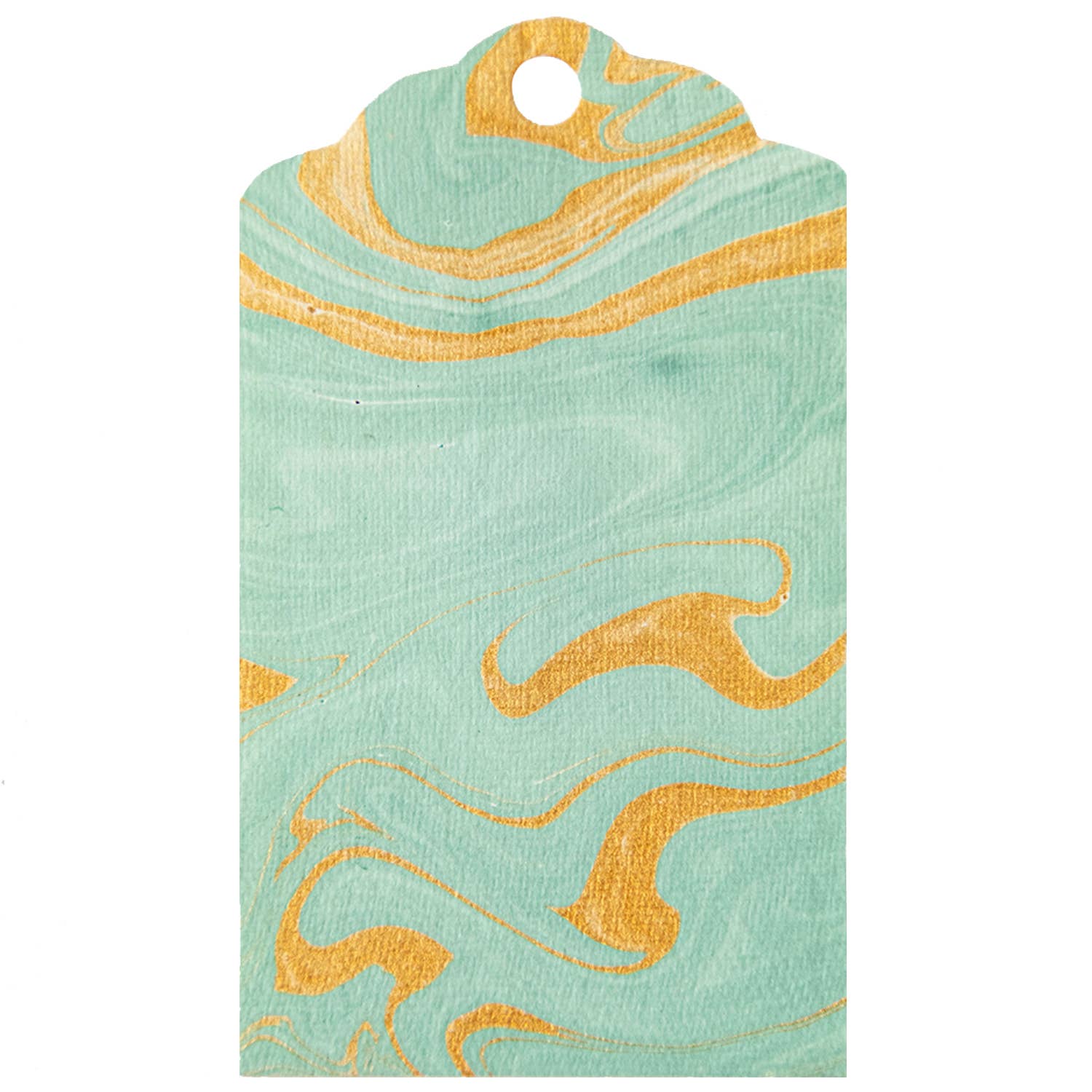Hester & Cook Seafoam & Gold Vein Marbled Gift Tags - Pack of 12 - Elegant Stationery for Wedding Invitations, Party Favors & Scrapbooking