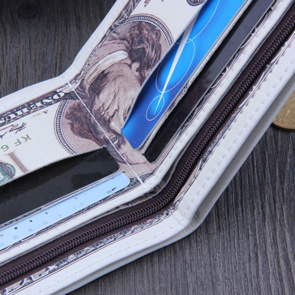 Brown Leather Bifold Wallet for Women with Credit Card Slots & Photo ID Holder - Floral Design, One Size - Perfect for Everyday Use, Travel & Gifting