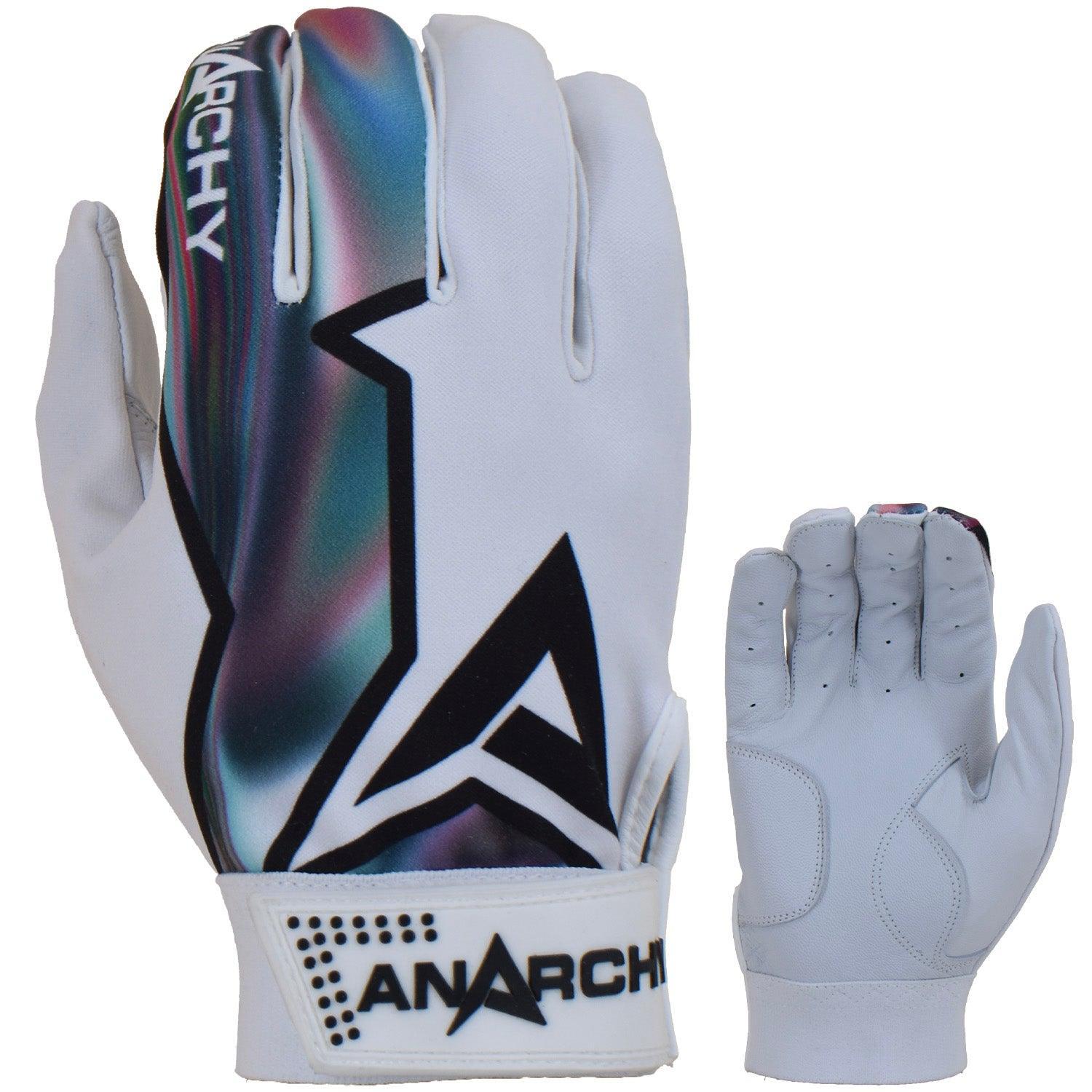 Anarchy Premium Batting Gloves - Iridescent Baseball Gloves for Men & Women - Lightweight & Breathable for Baseball, Softball & Training - Perfect for Practice & Games