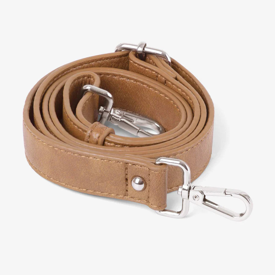 Vanchi Pram Caddy Shoulder Strap in Camel Color - Universal Stroller Accessory for Diaper Bags & Baby Essentials - Perfect for Parents on the Go at Parks, Shopping & Travel