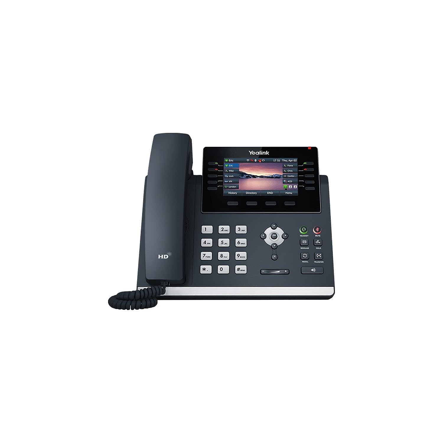 Yealink SIP-T46U IP Phone with HD Voice, 12 Line Keys, Wall Mountable & Desktop Use - Classic Gray for Office & Business VoIP Communication
