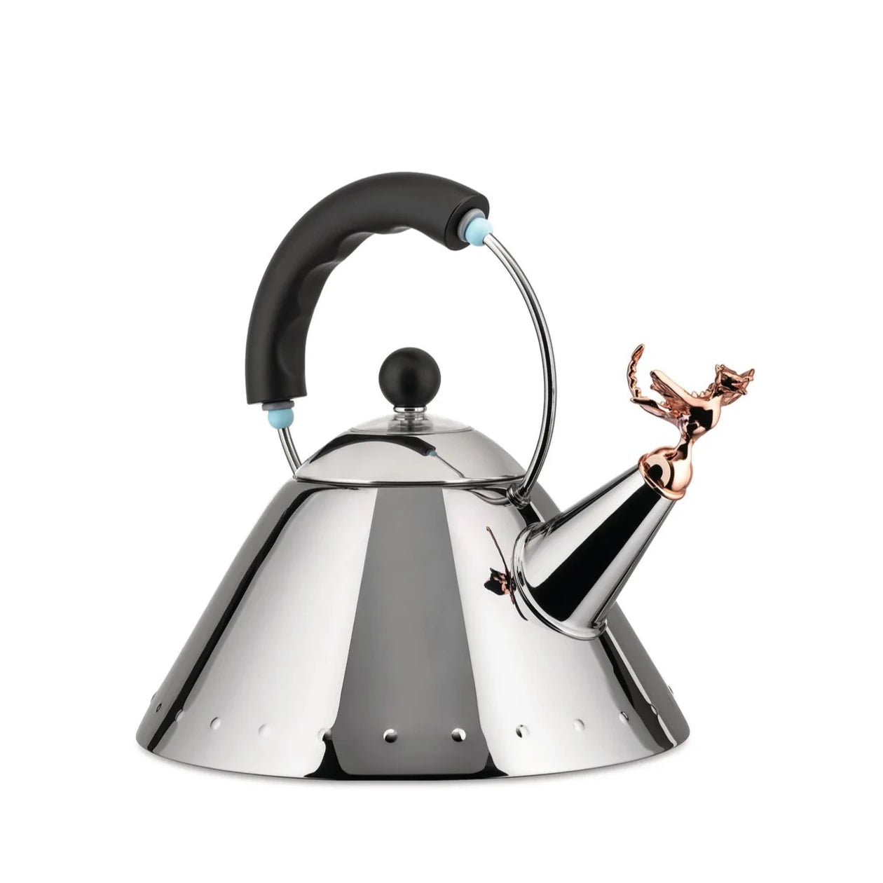 Alessi Tea Rex Kettle - Stainless Steel Dinosaur-Shaped Whistling Tea Kettle for Stovetop - Unique Kitchen Decor & Gift for Tea Lovers - Perfect for Home, Office, or Gifts