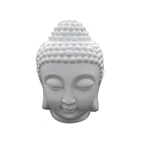 GGHKDD Buddha Head Ceramic Tea Light Holder - Essential Oil Burner & Aroma Diffuser for Meditation, Yoga, Home Decor - Perfect for Relaxation, Spa, and Zen Atmosphere
