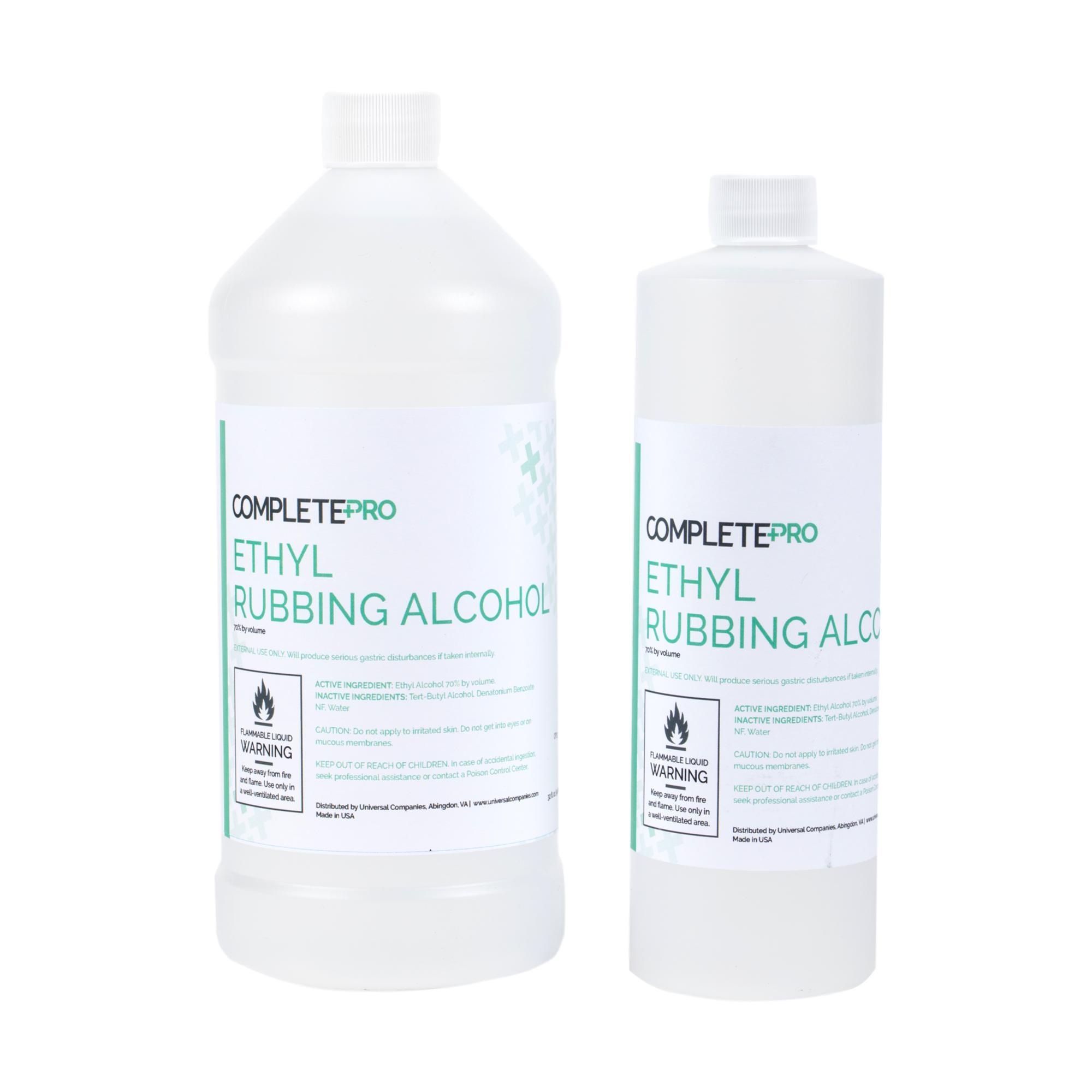 Complete Pro 70% Ethyl Rubbing Alcohol - First Aid Antiseptic for Cuts, Wounds & Sanitizing - Ideal for Home, Office & Medical Use