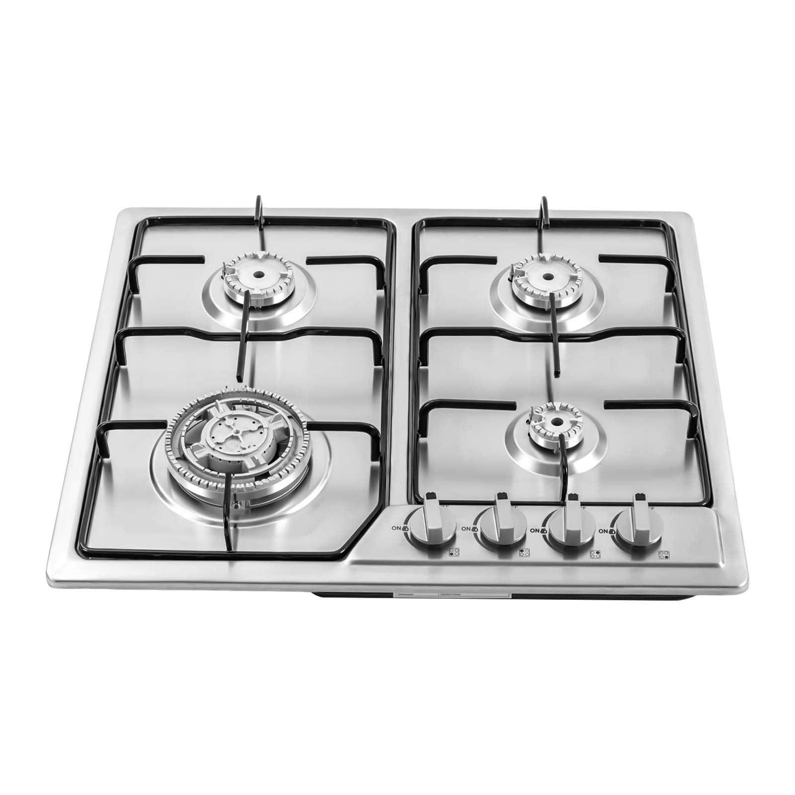 4 Burner Built-in Gas Cooktop Stainless Steel Natural Gas Stove with Electric Battery Ignition - Perfect for Modern Kitchens, Home Cooking & Professional Chefs
