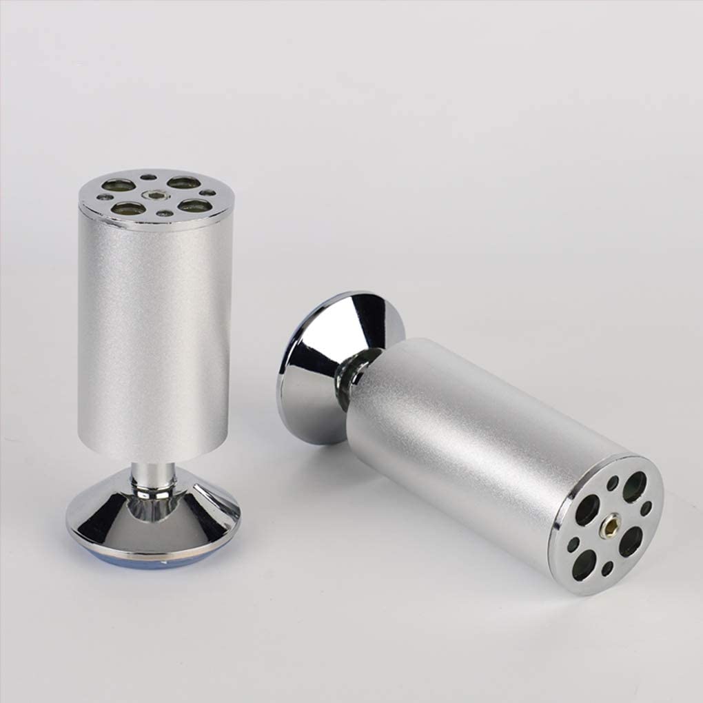 Adjustable Aluminum Alloy Furniture Legs - 10cm Round Metal Table Legs, Sofa Legs, Desk Legs & Bed Risers (Set of 4) - Durable Replacement Feet for Couches, Cabinets & Home Office Furniture - Perfect for DIY Projects & Furniture Upgrades
