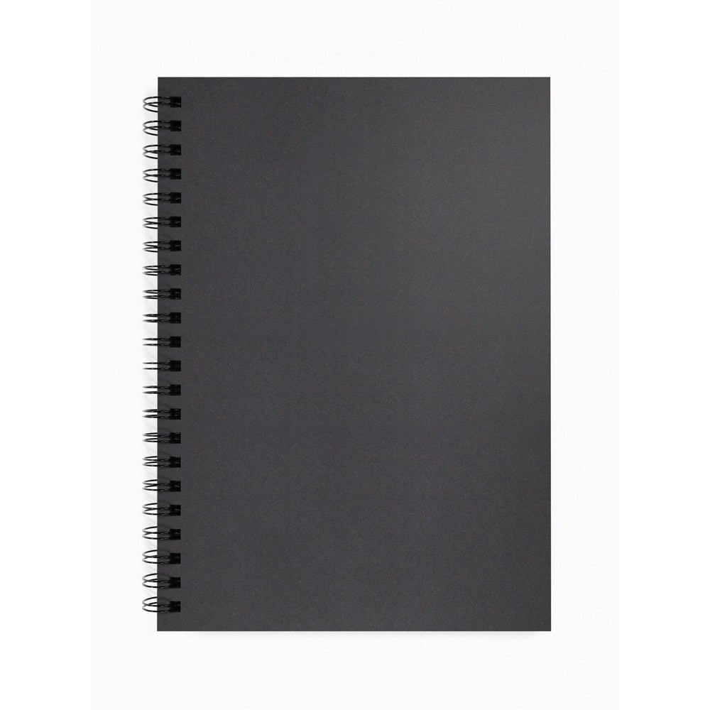 Artgecko Shady Sketchbook - A4 Size, 80 Pages (40 Sheets), 200gsm Black Toned Paper - Perfect for Drawing, Sketching & Mixed Media Art Projects