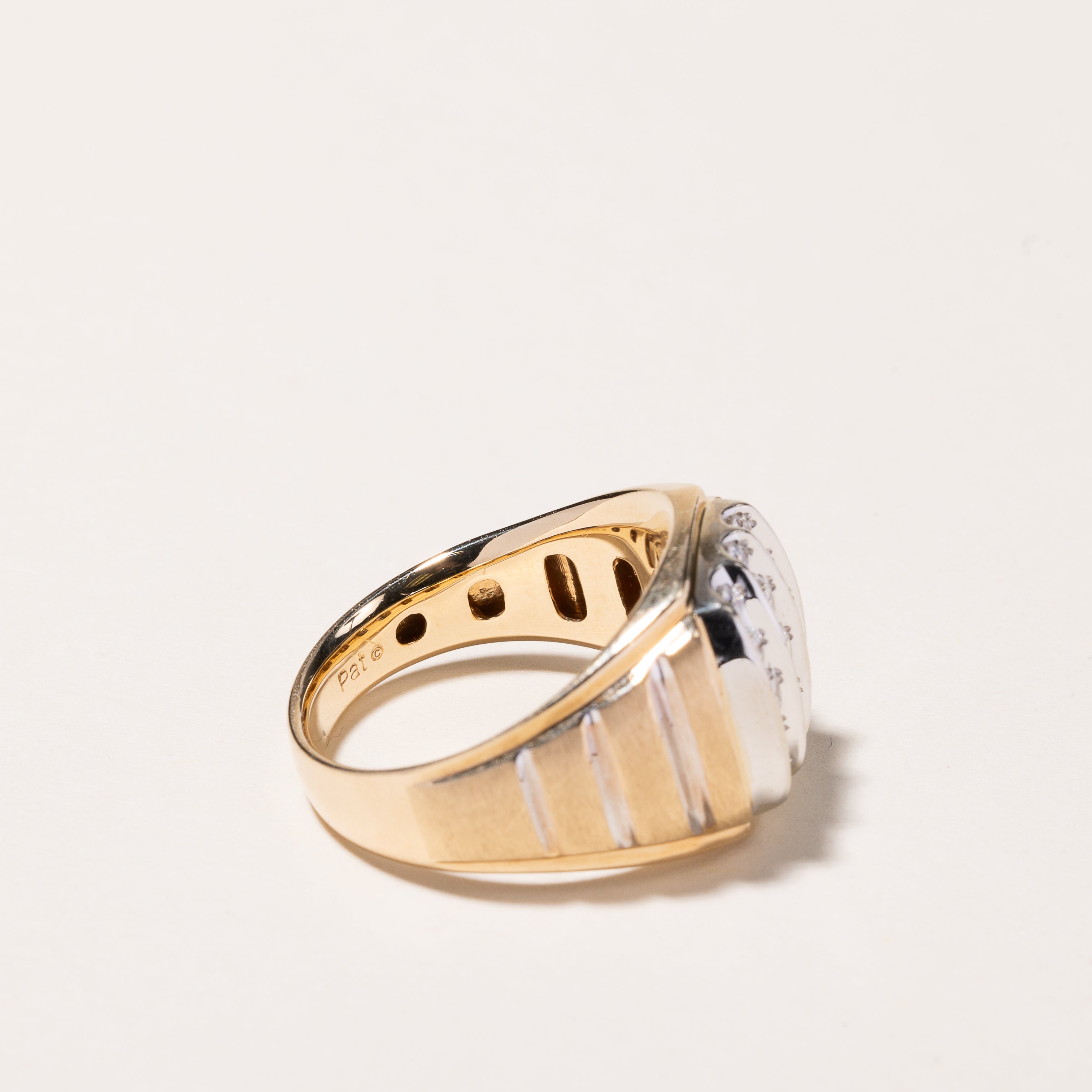 10K Yellow Gold 5 Row Diamond Ring 1.05ctw Size 10 - Elegant Wedding Band, Anniversary Gift for Her, Perfect for Special Occasions & Everyday Luxury