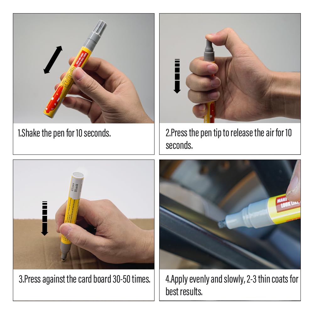 Black Wheel Scratch Repair Kit - Universal Gloss Black Rim Touch Up Paint & Curb Rash Repair Pen | Perfect for DIY Wheel Restoration, Car Maintenance & Cosmetic Damage Fixes | Ideal for Alloy Wheels, Rims & Hubcaps