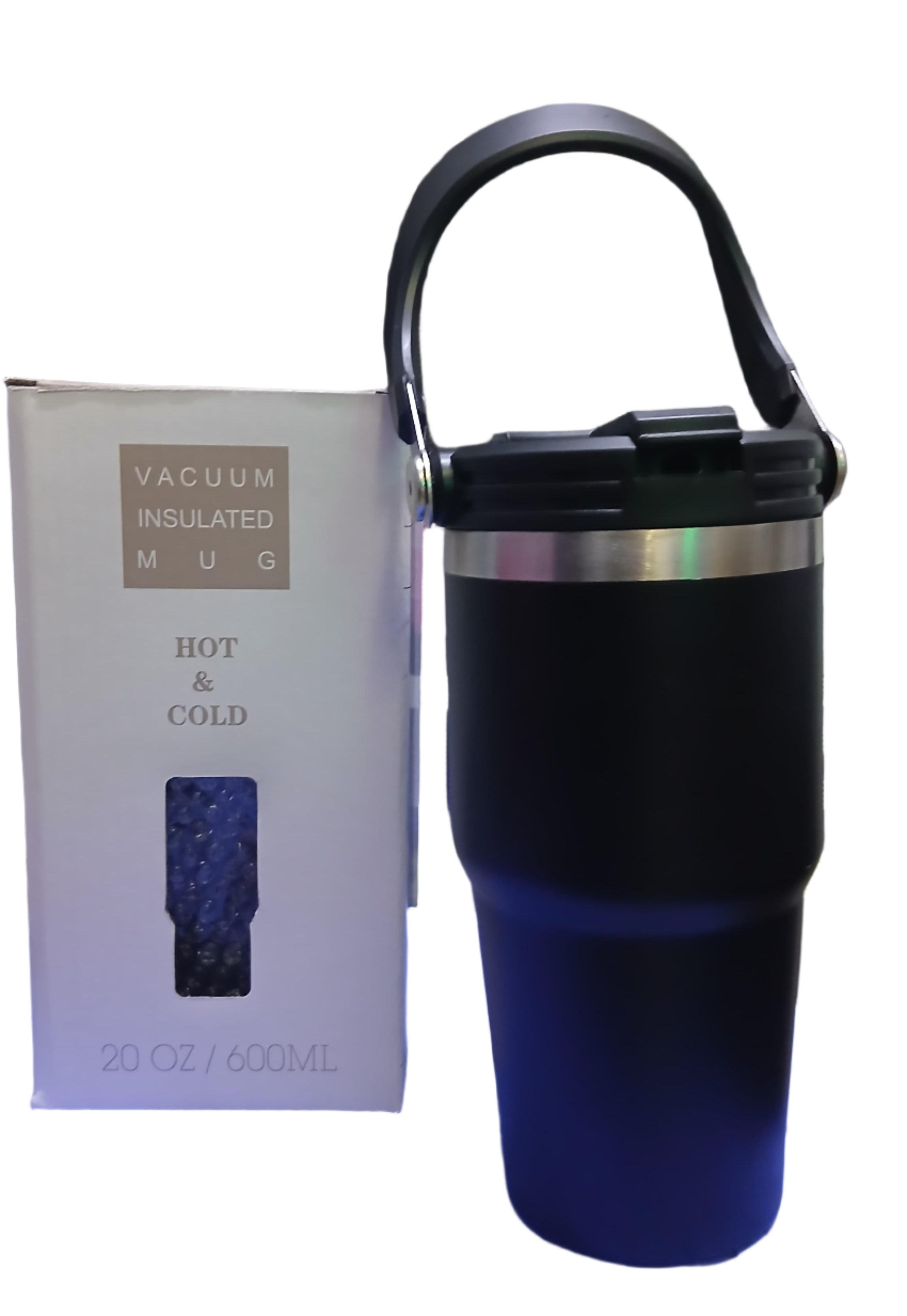 Premium 600ml Vacuum Insulated Travel Mug - Keeps Drinks Hot & Cold for 24 Hours - Perfect for Commuting, Hiking & Office Use