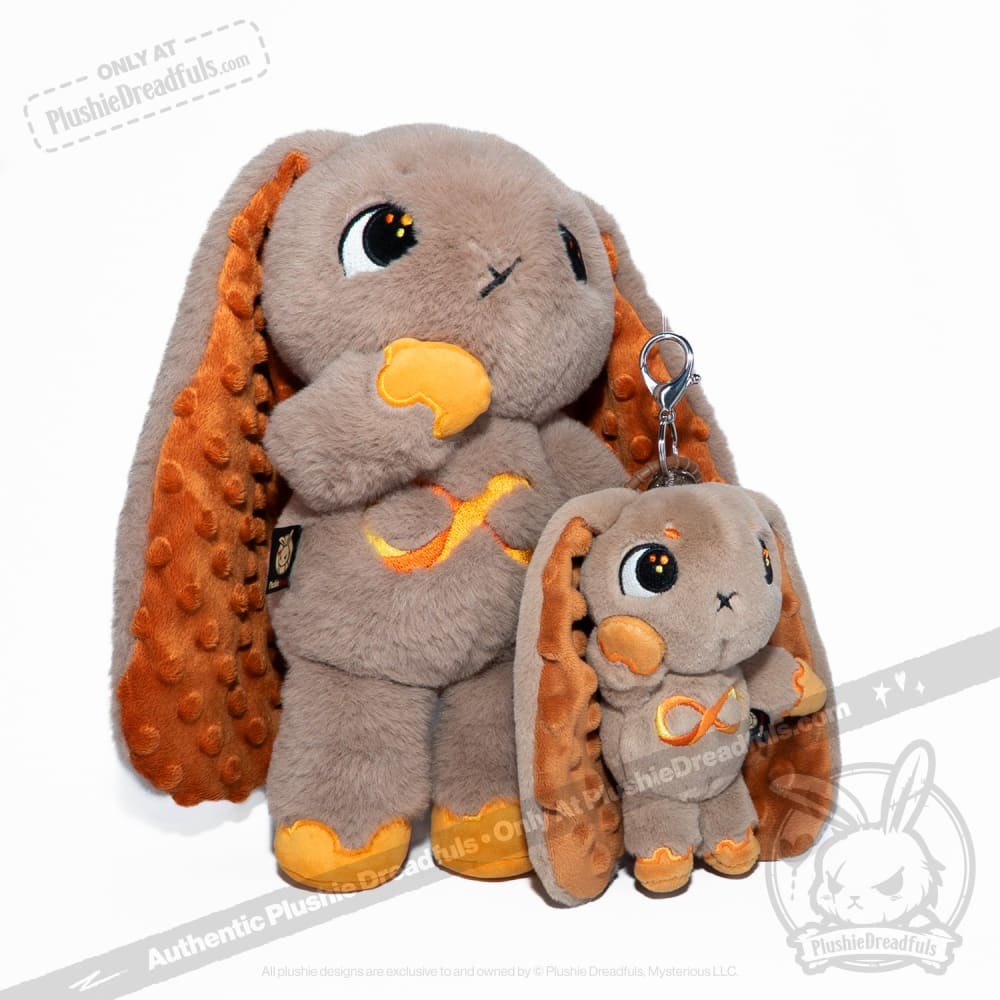Gold Autism Awareness Rabbit Plush Keychain - Soft Plushie Dreadfuls Stuffed Animal Toy for Kids & Adults - Perfect for Backpacks, Gifts & Sensory Support