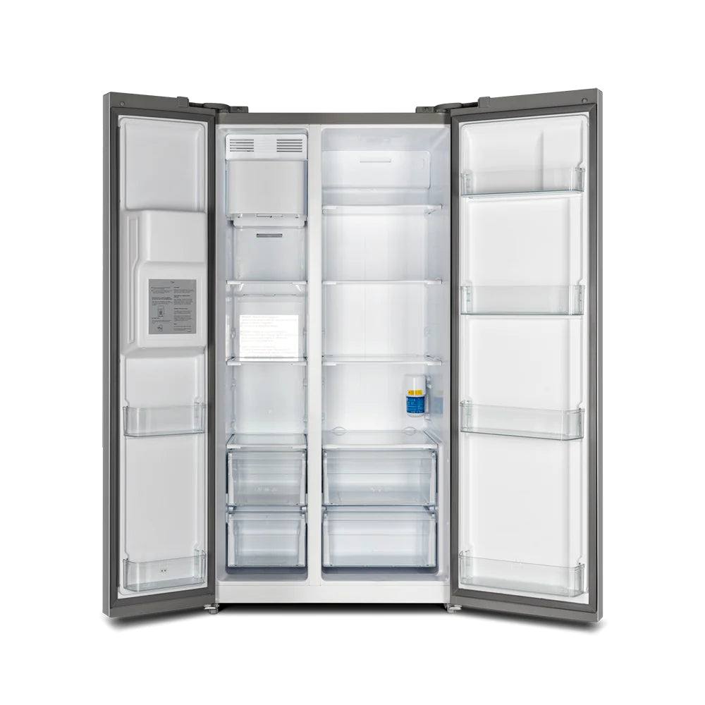Forno Salerno 36 Inch Side by Side Refrigerator with External Water and Ice Dispenser - Stainless Steel FFRBI1844 40SG | Energy Efficient Kitchen Appliance for Modern Homes