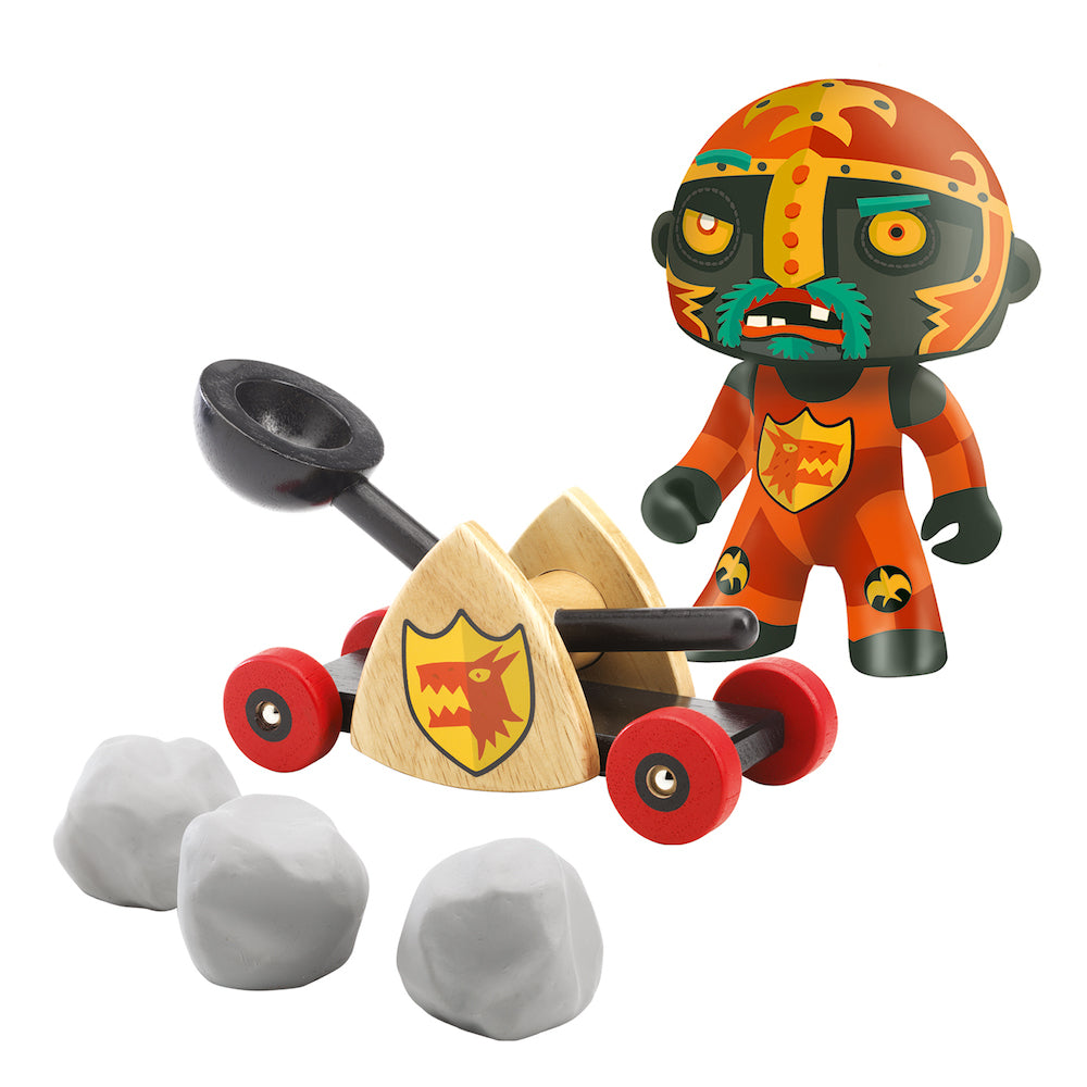 DJECO Arty Toys Baldy and Big Paf - Creative Wooden Animal Figures for Kids' Pretend Play, Storytelling & Room Decor