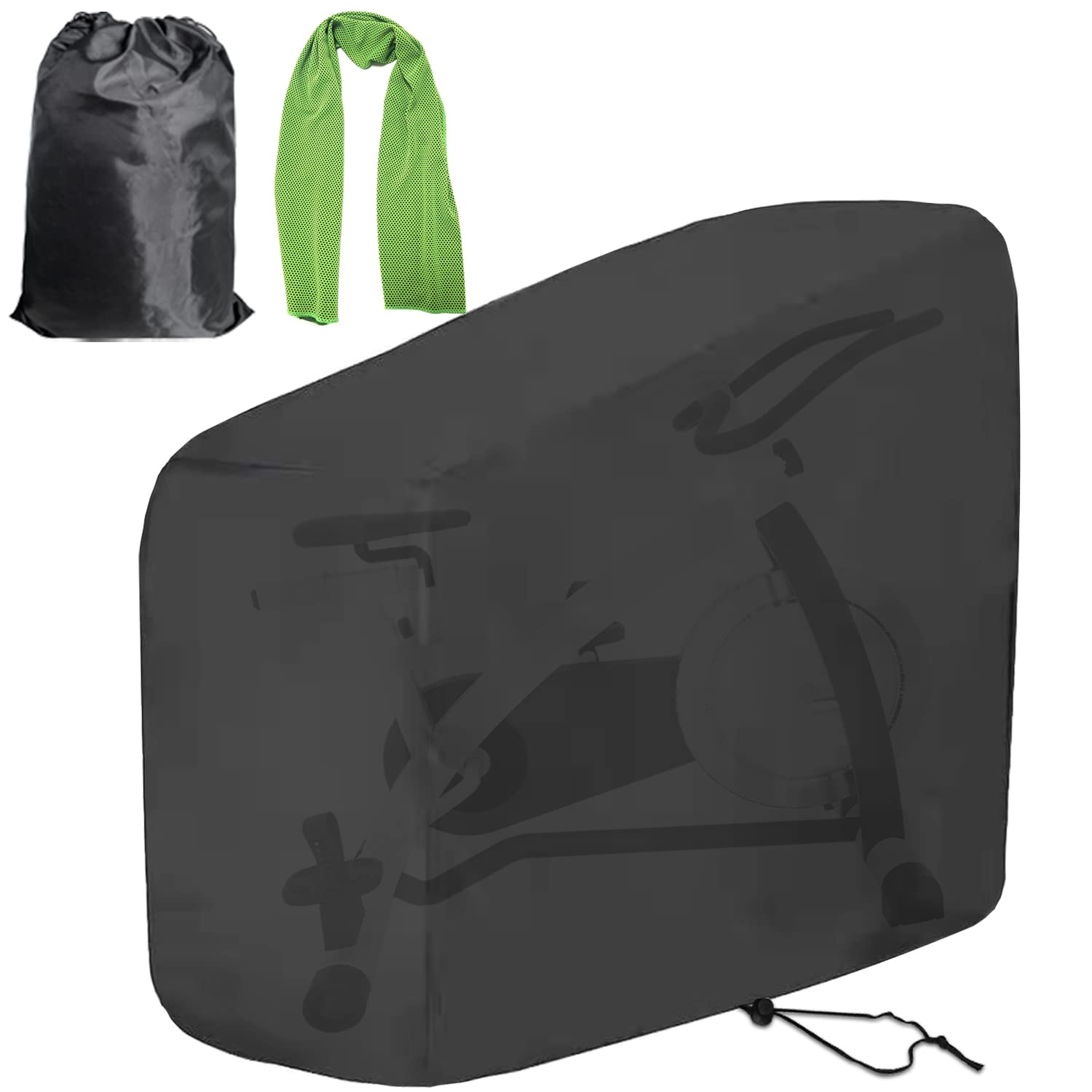 Waterproof Exercise Bike Cover for Indoor & Outdoor Use - Durable Spin Bike, Gym, Fitness, Training, Upright & Stationary Bike Protection - Perfect for Home Gym Equipment Storage & Weatherproofing