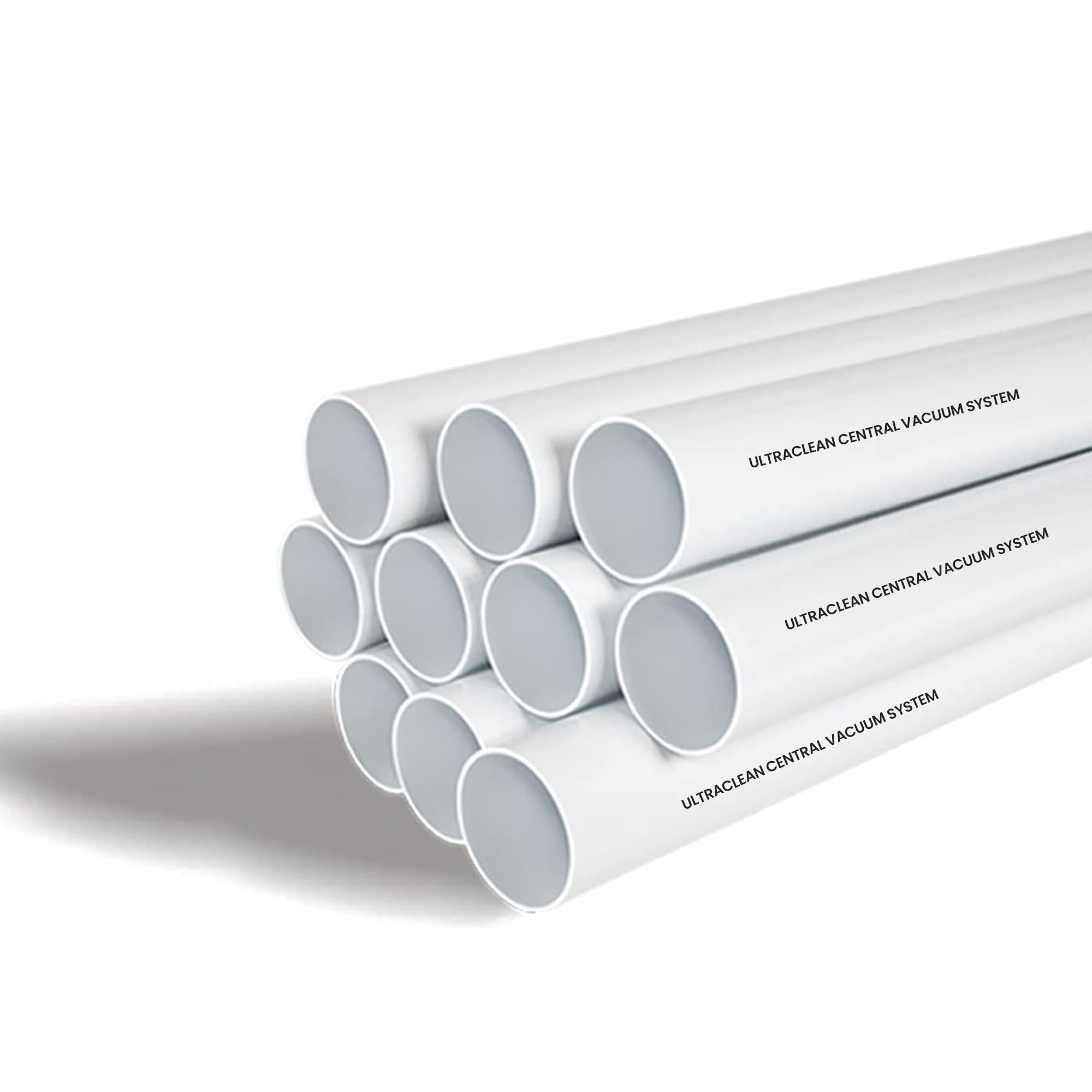Ultra Clean 2” PVC Central Vacuum Pipe - Compatible with Nutone, Beam, Eureka, Allegro, Vacuflo & More (36 ft) | Durable Home Cleaning System for Whole House Vacuum Installation