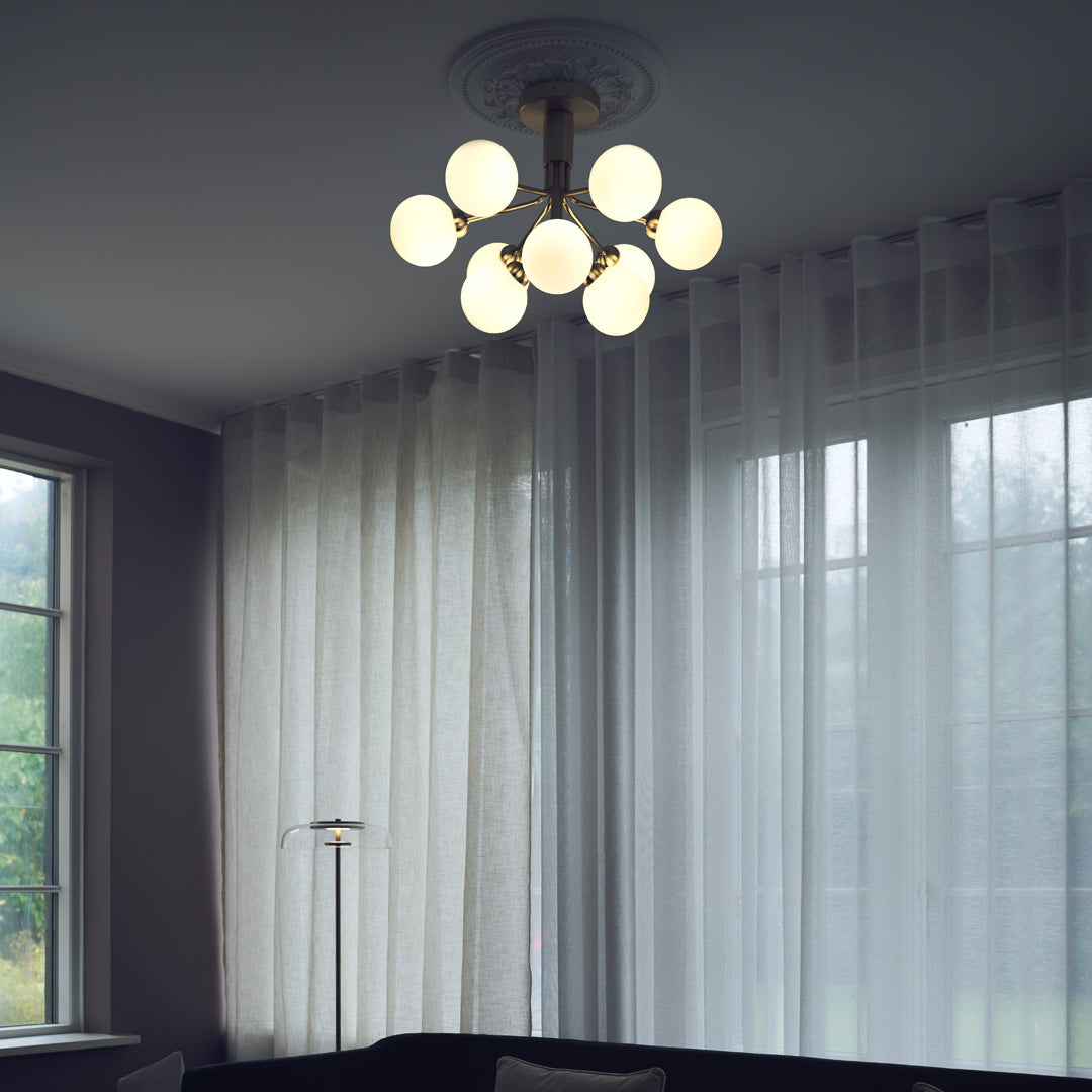 Apiales 9-Inch Modern Ceiling Light Fixture - Dimmable LED Flush Mount for Bedroom, Kitchen, Living Room & Hallway Lighting