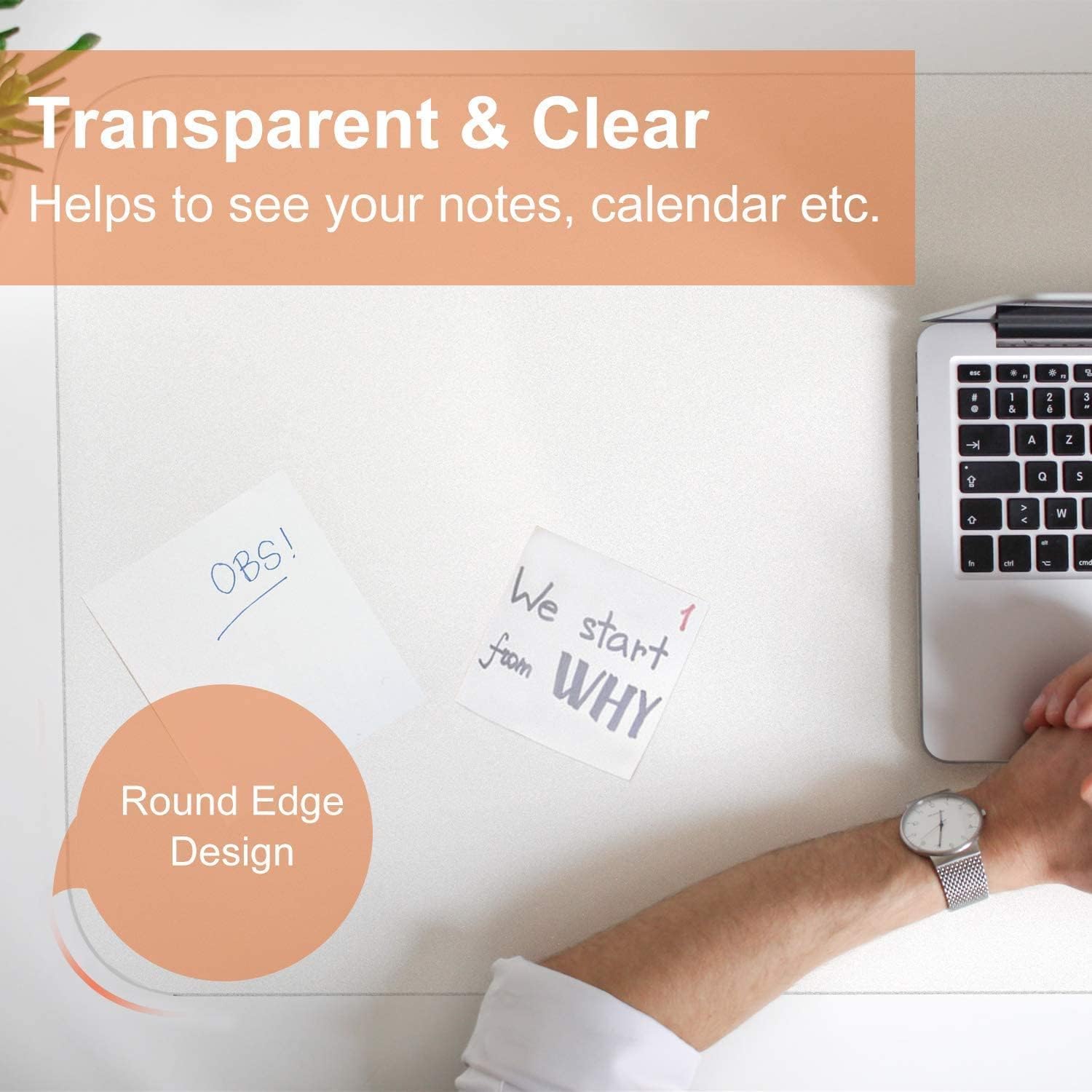 NATRKE Clear Desk Mat Pad - 31.5