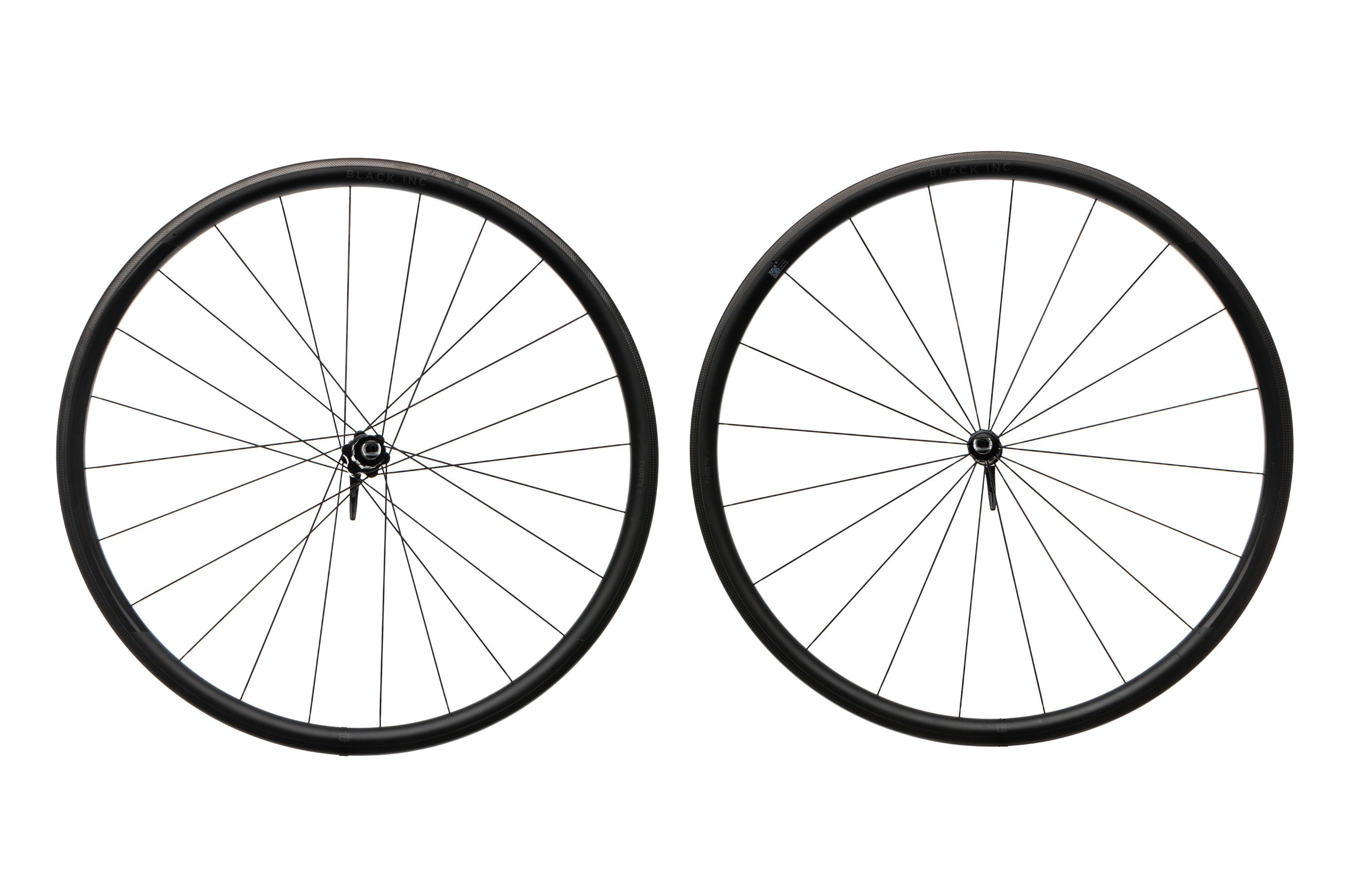 Black Inc Thirty Carbon Clincher 700c Wheelset - Lightweight Road Bike Wheels for Racing & Performance Cycling | Perfect for Triathlons & Competitive Road Races