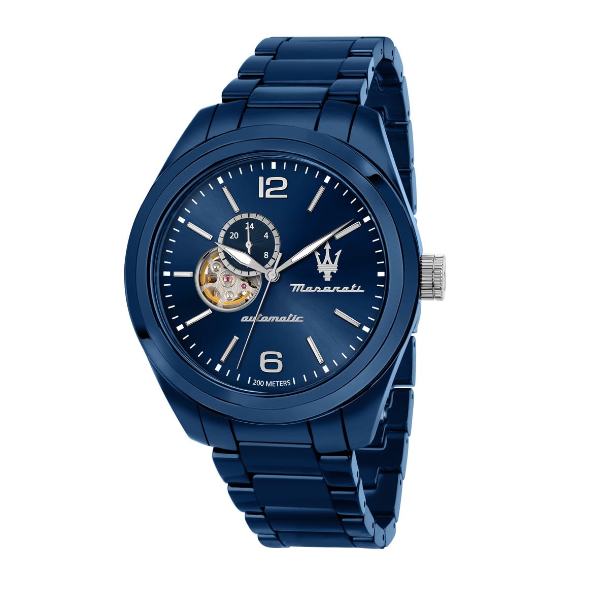 Maserati Traguardo Automatic Men's Watch - Blue Ceramic Case & Bracelet - Luxury Dress Watch for Business, Formal Events & Gifts