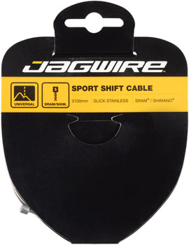 Jagwire Sport Shift Cable 1.1 x 3100mm - Slick Stainless Steel Bicycle Gear Cable - Compatible with SRAM/Shimano Tandem Bikes - Perfect for Road & Mountain Bike Gear Shifting