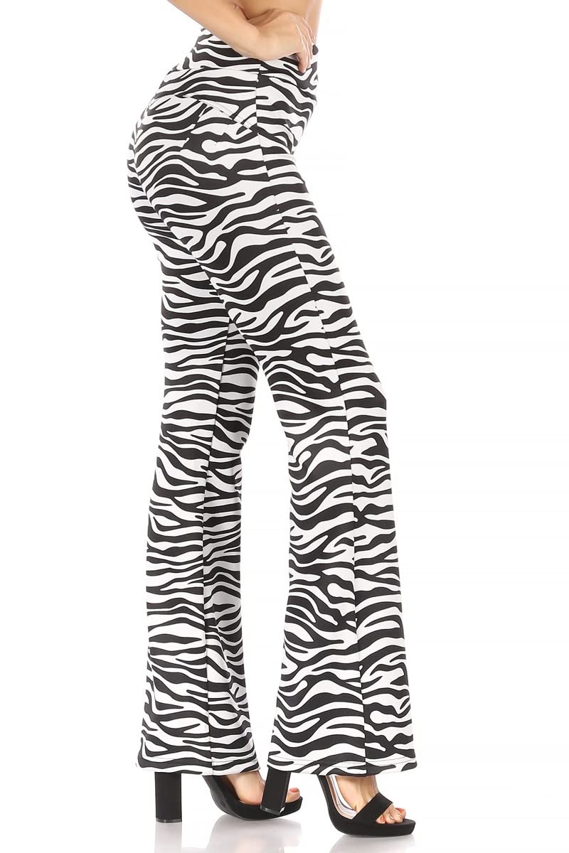 ShoSho Women's High Waist Bootcut Wide Leg Flare Pants - Dressy Bell Bottom Trousers for Work, Office & Night Out | Stretchy Comfort & Stylish 70s Retro Look