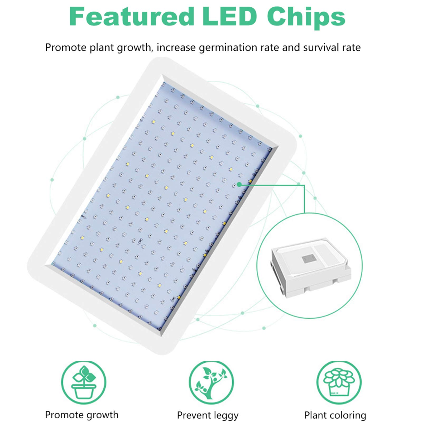 2000W Full Spectrum LED Grow Light for Indoor Plants - Adjustable Double Switch with 312 LEDs, Waterproof & Anti-Leakage - Ideal for Greenhouse, Hydroponic Systems, Veg & Flower Growth (Perfect for Tomatoes, Herbs & Cannabis)