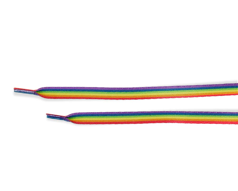 LGBTQ Pride Shoelaces - Rainbow, Pansexual, Transgender, Asexual & Lesbian Flag Shoe Laces for Fundraising & Awareness | Perfect for Pride Parades, LGBTQ Events & Everyday Ally Support