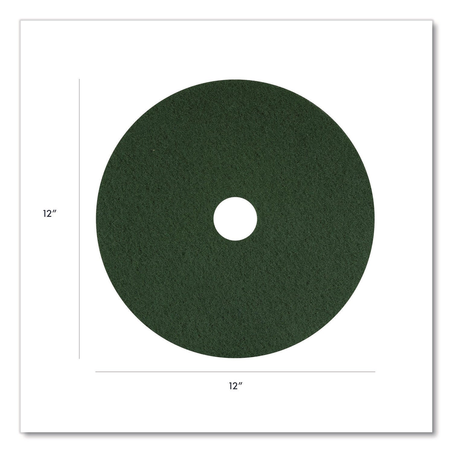 Americo® Heavy Duty Scrubbing Pads - 12 Inch Diameter, Green, 5 Pack - Professional Grade Cleaning Pads for Kitchen, Bathroom, Grill & Outdoor Use