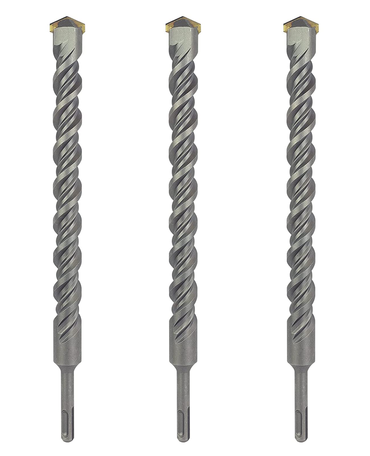 SDS Plus Hammer Drill Bit 3Pcs for Concrete & Masonry - Heavy Duty Construction Use