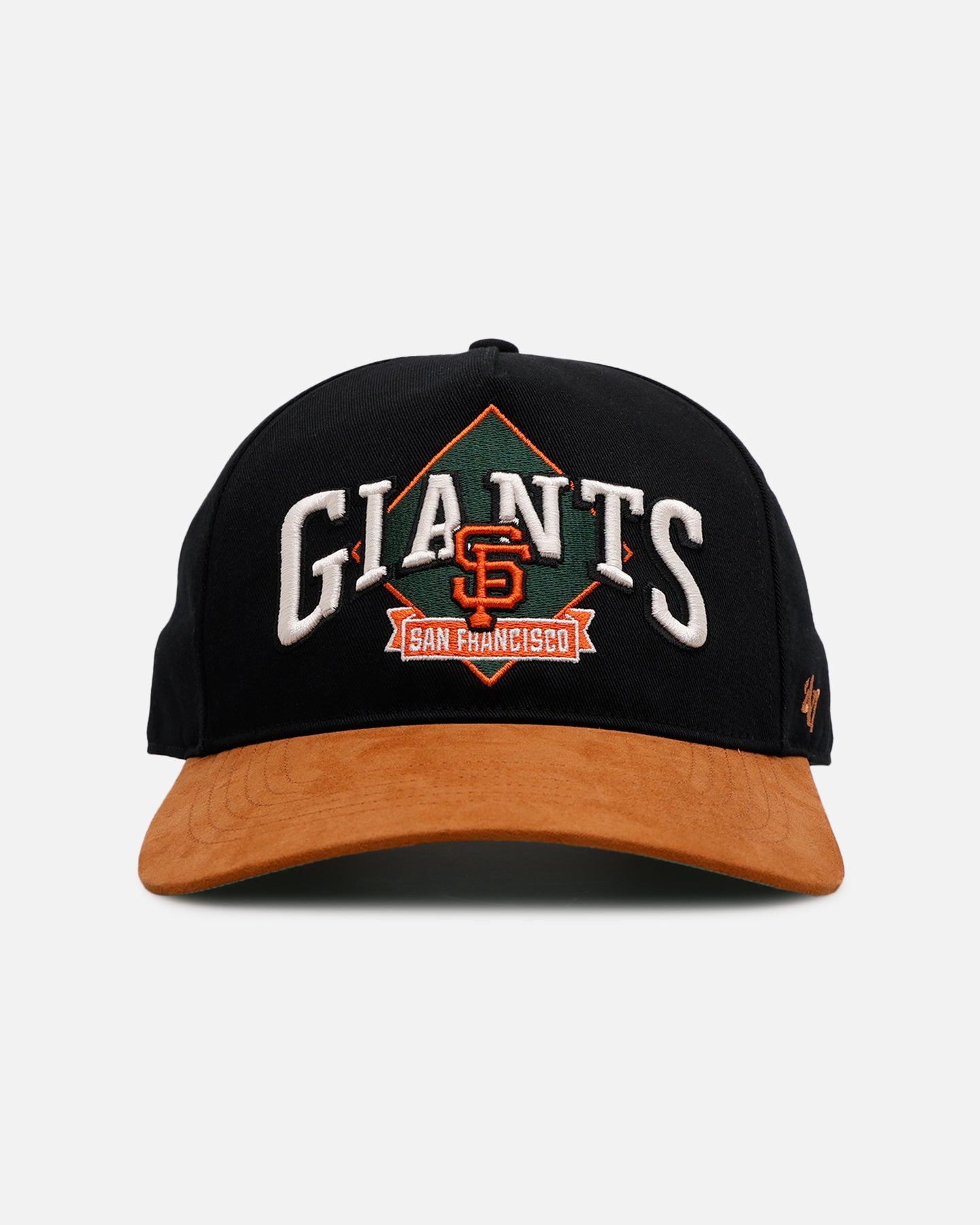 47 Brand San Francisco Giants 'Diamond' 47 Offside Snapback Black Hat - Adjustable Baseball Cap for Men & Women - Perfect for Games, Streetwear & Casual Outfits