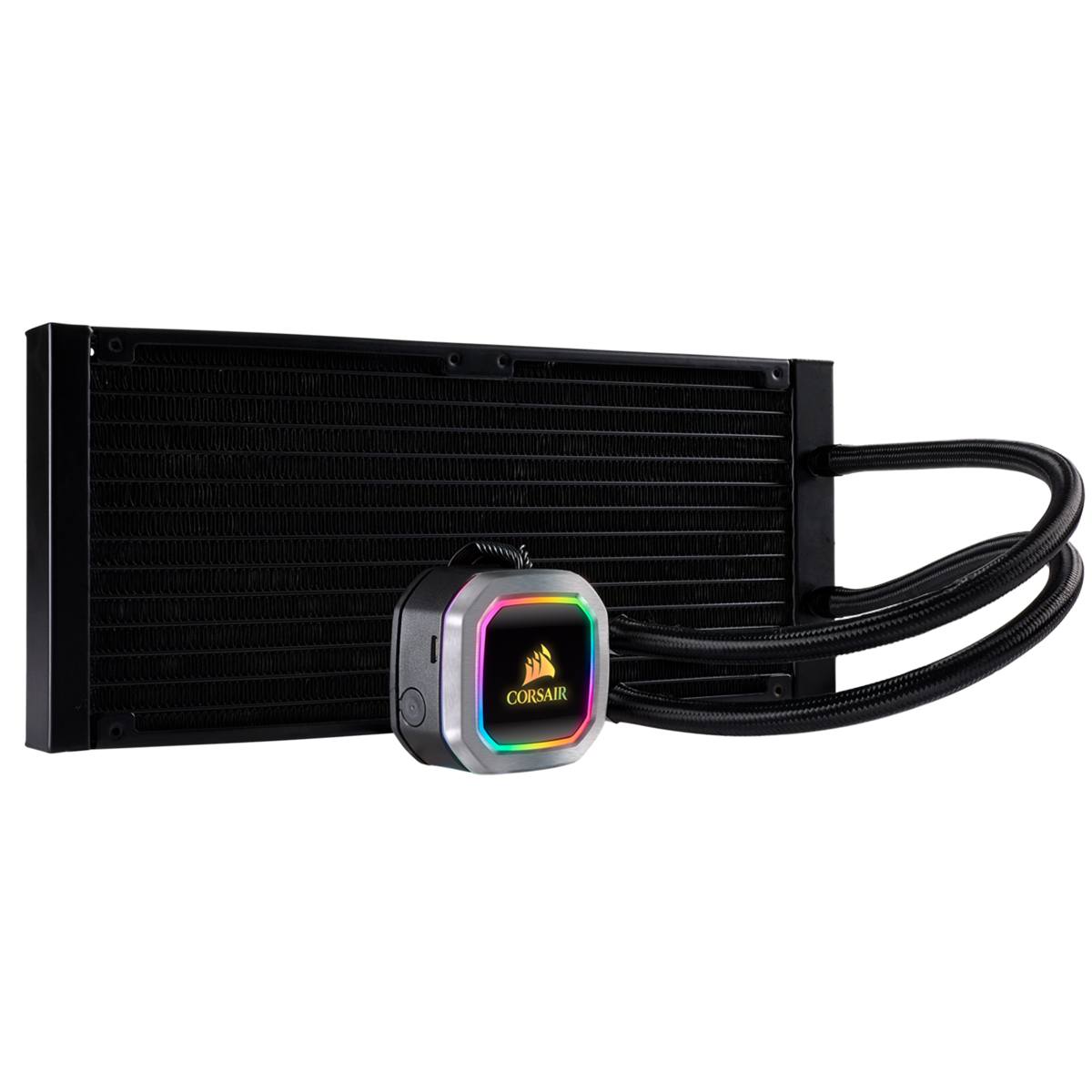 Corsair Hydro Series H115i RGB Platinum 240mm Liquid CPU Cooler - High Performance AIO Water Cooling for Gaming PCs & Workstations - Perfect for Overclocking and Silent Operation