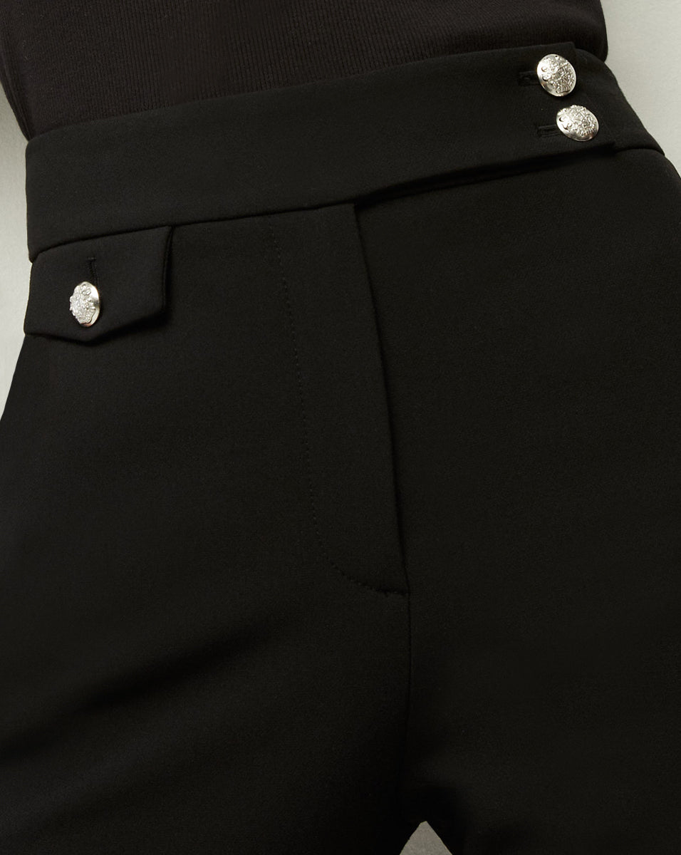 Renzo Men's Black and Silver Pants - Stylish Slim Fit Trousers for Casual Wear, Office & Night Out