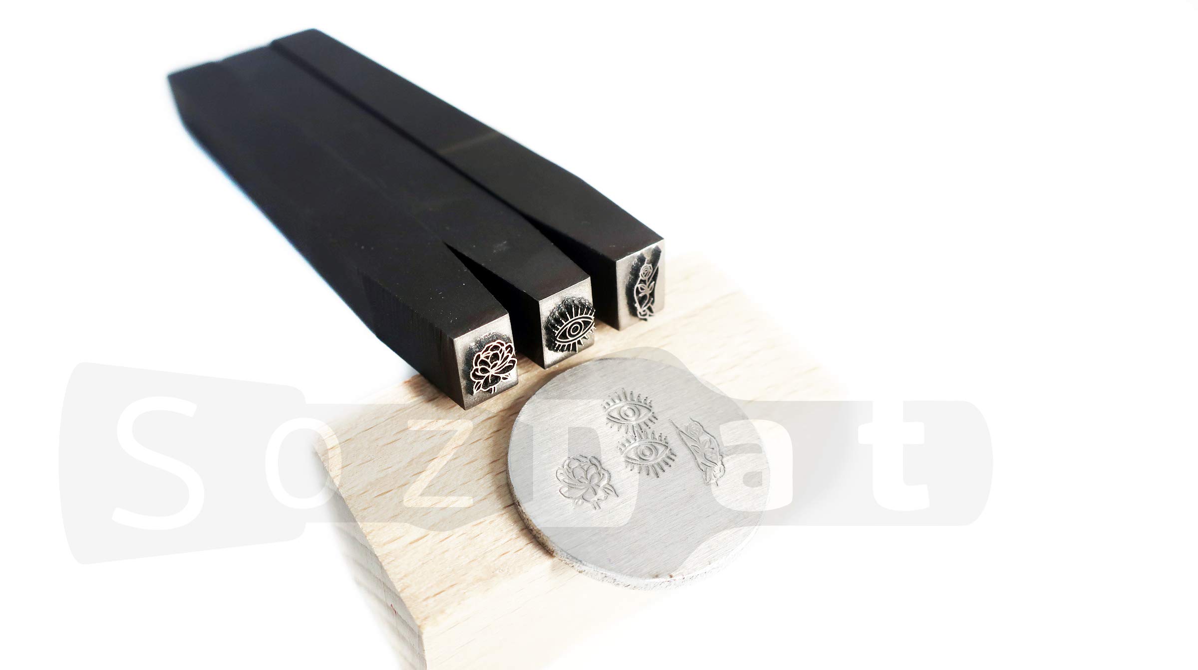 Custom Metal Stamps for Jewelry Making & Leather Crafting - Personalized Steel Punch Stamps for Metal Branding, DIY Engraving & Logo Stamping (16 Designs) - Perfect for Jewelers, Crafters & DIY Enthusiasts