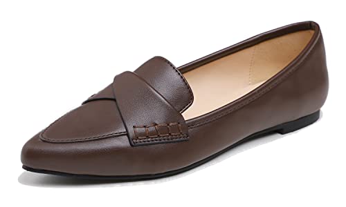 Brown Plain Vegan Leather Twist Bow