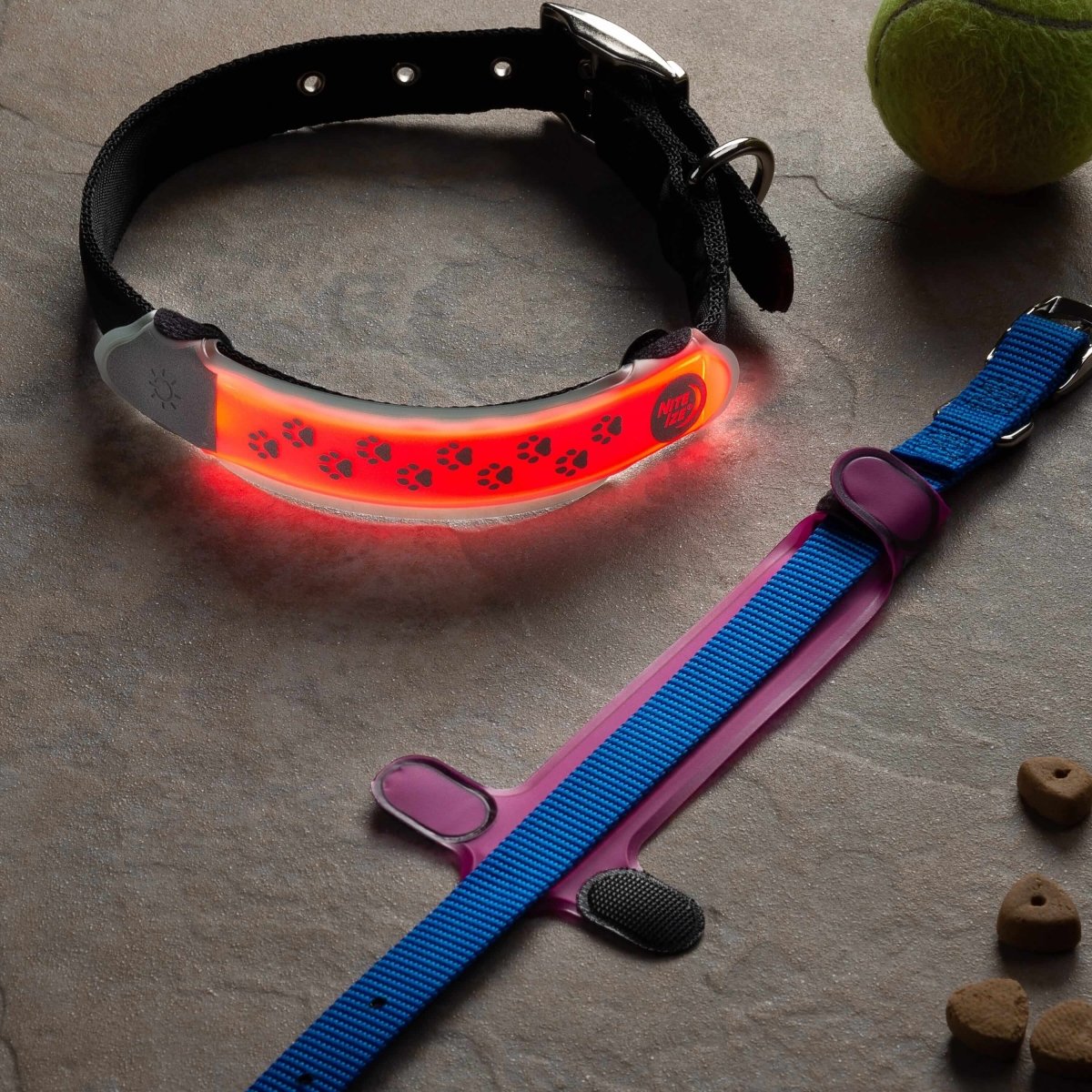 Nite Ize NITEDOG® LED Dog Collar Cover - Reflective & Waterproof Safety Light for Night Walks, Jogging, and Outdoor Adventures