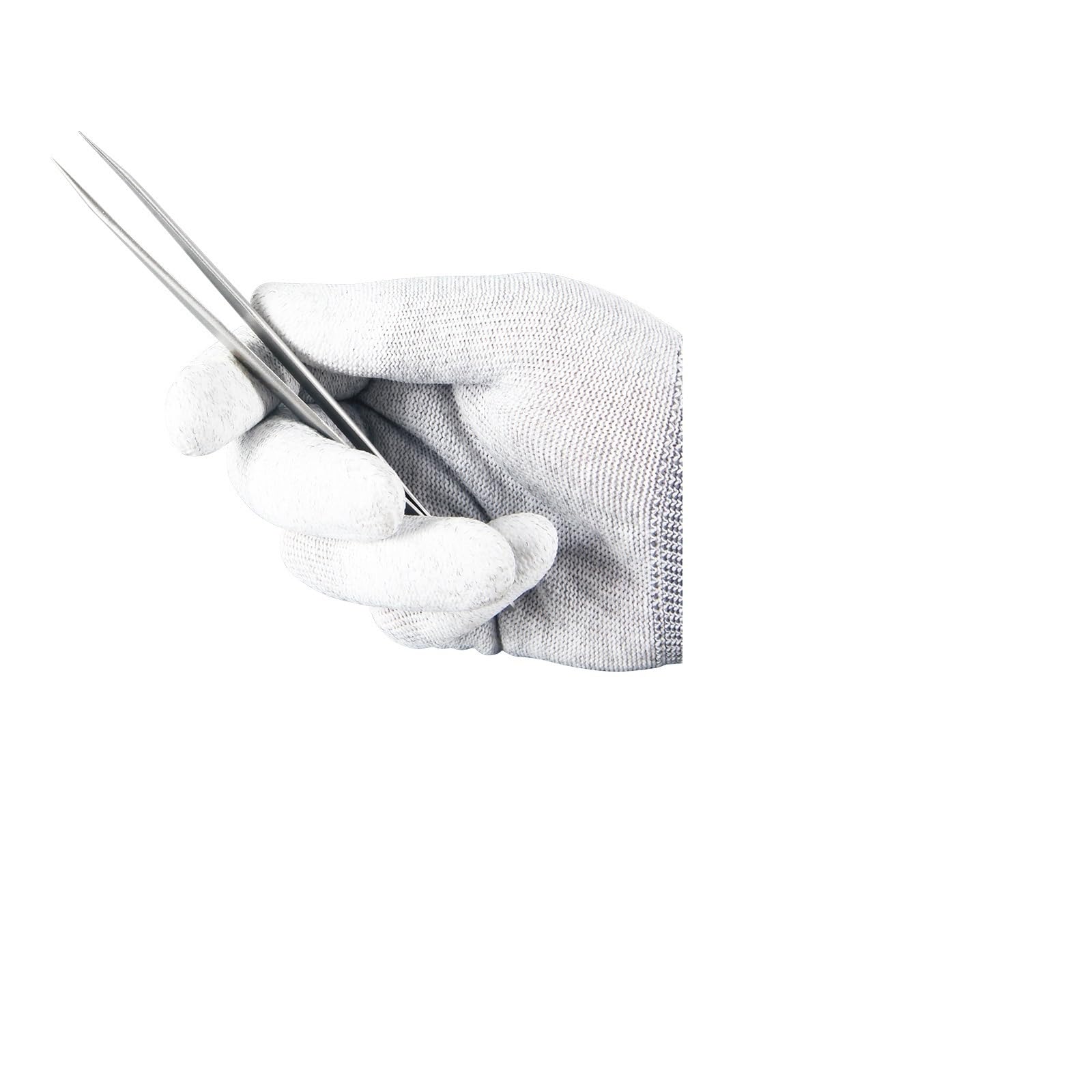 Professional Stainless Steel Hair Removal Tweezers - Precision Curved & Straight Tip Tweezers for Eyebrows, Splinters & Electronics Repair - Durable Beauty & Industrial Hand Tools for Salon, Home & Workshop Use