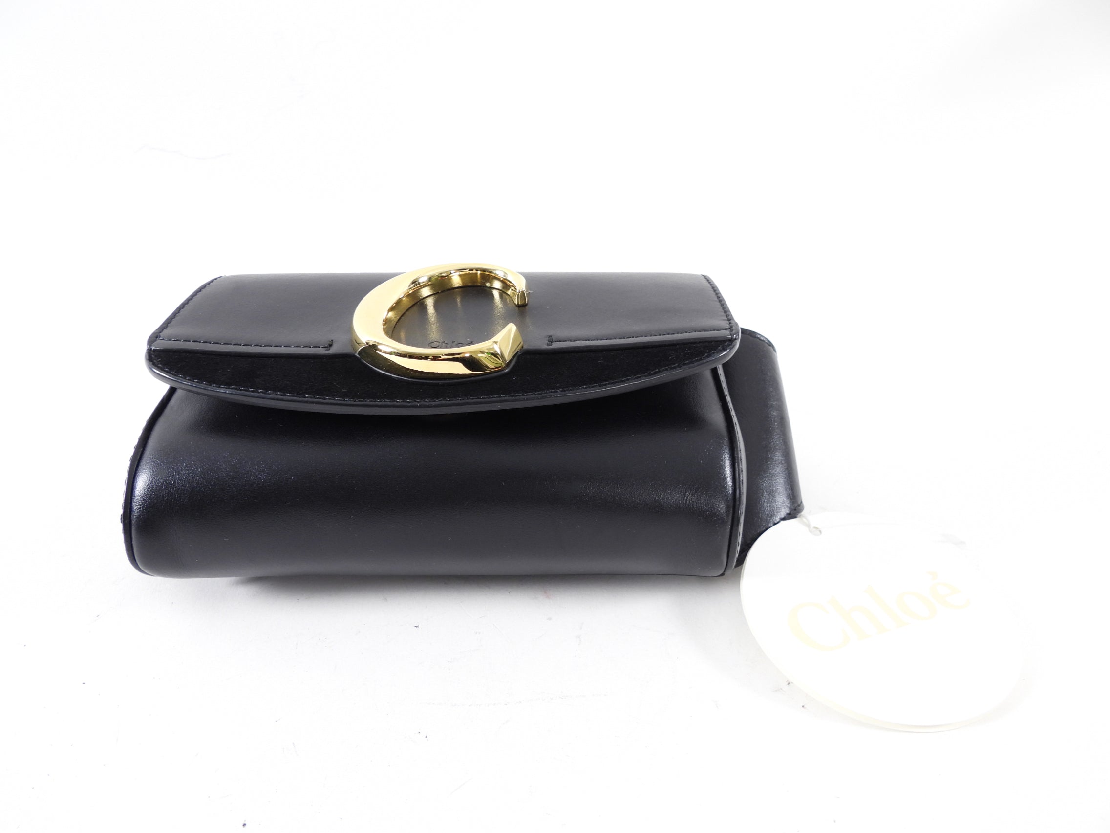 Chloe Black Leather Mini Crossbody Belt Bag - Stylish & Compact for Everyday Wear, Travel, and Outings