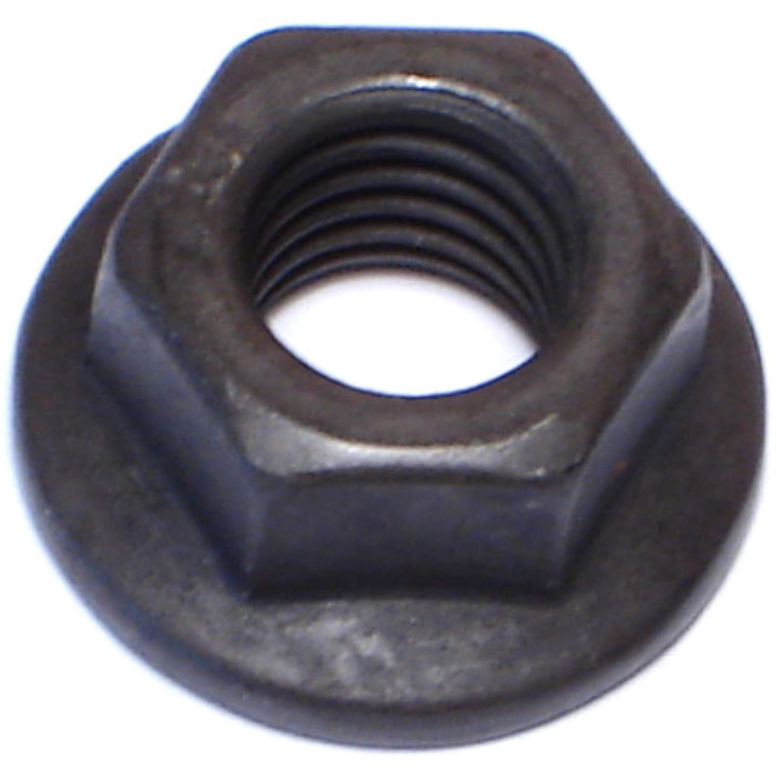 Black Flange Nuts 10mm-1.50 (Pack of 15) - Heavy Duty Hex Bolts for Automotive, Machinery & DIY Projects
