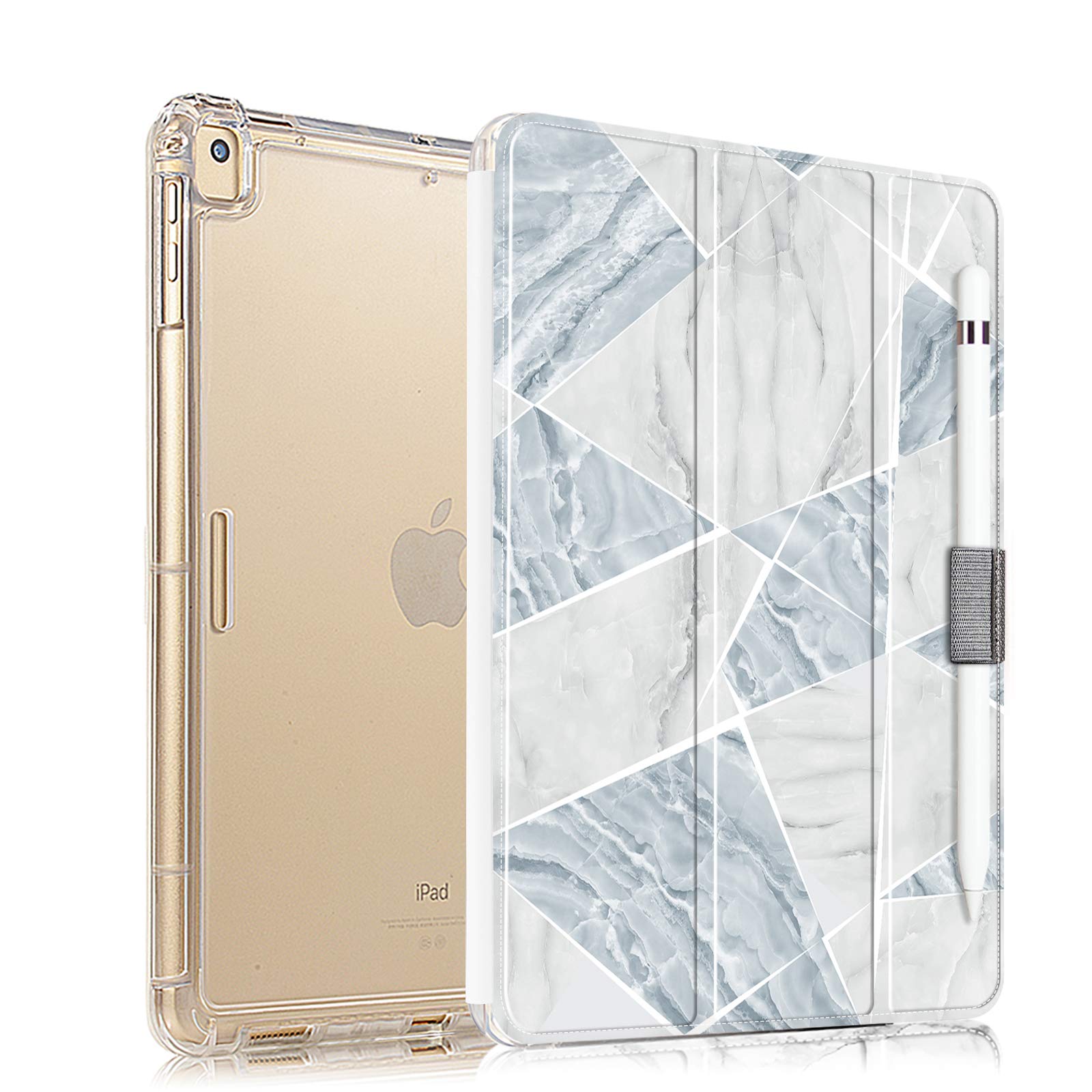 Valkit iPad Air 3rd Gen 10.5 Inch (2019/2020) & iPad Pro 10.5 Inch (2017) Case - Slim Smart Folio Stand Cover with Pencil Holder, Translucent Frosted Back, Auto Sleep/Wake Protection | Perfect for Work, Travel & School Use